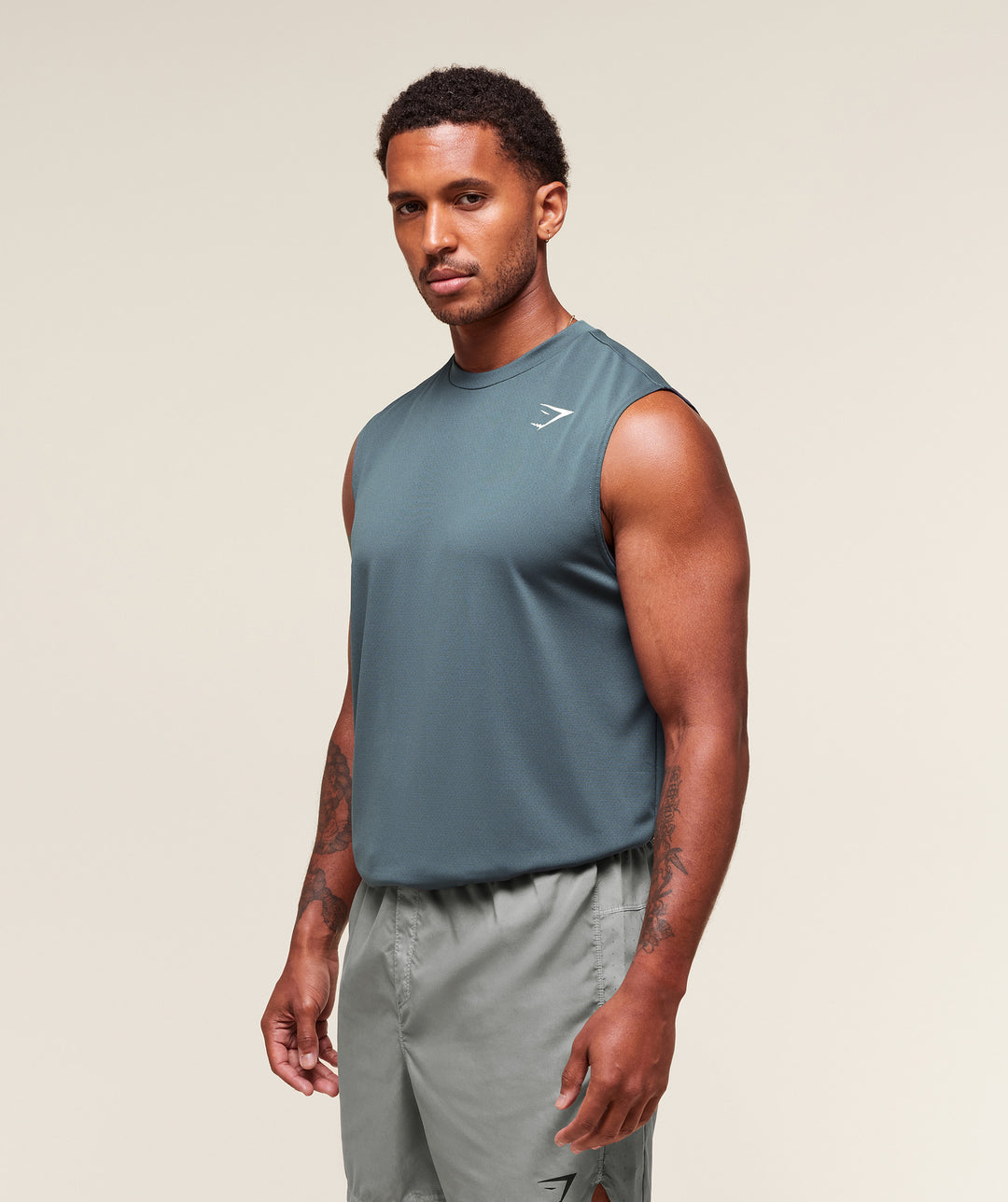 Gymshark Arrival Oversized Tank 'Titanium Blue'