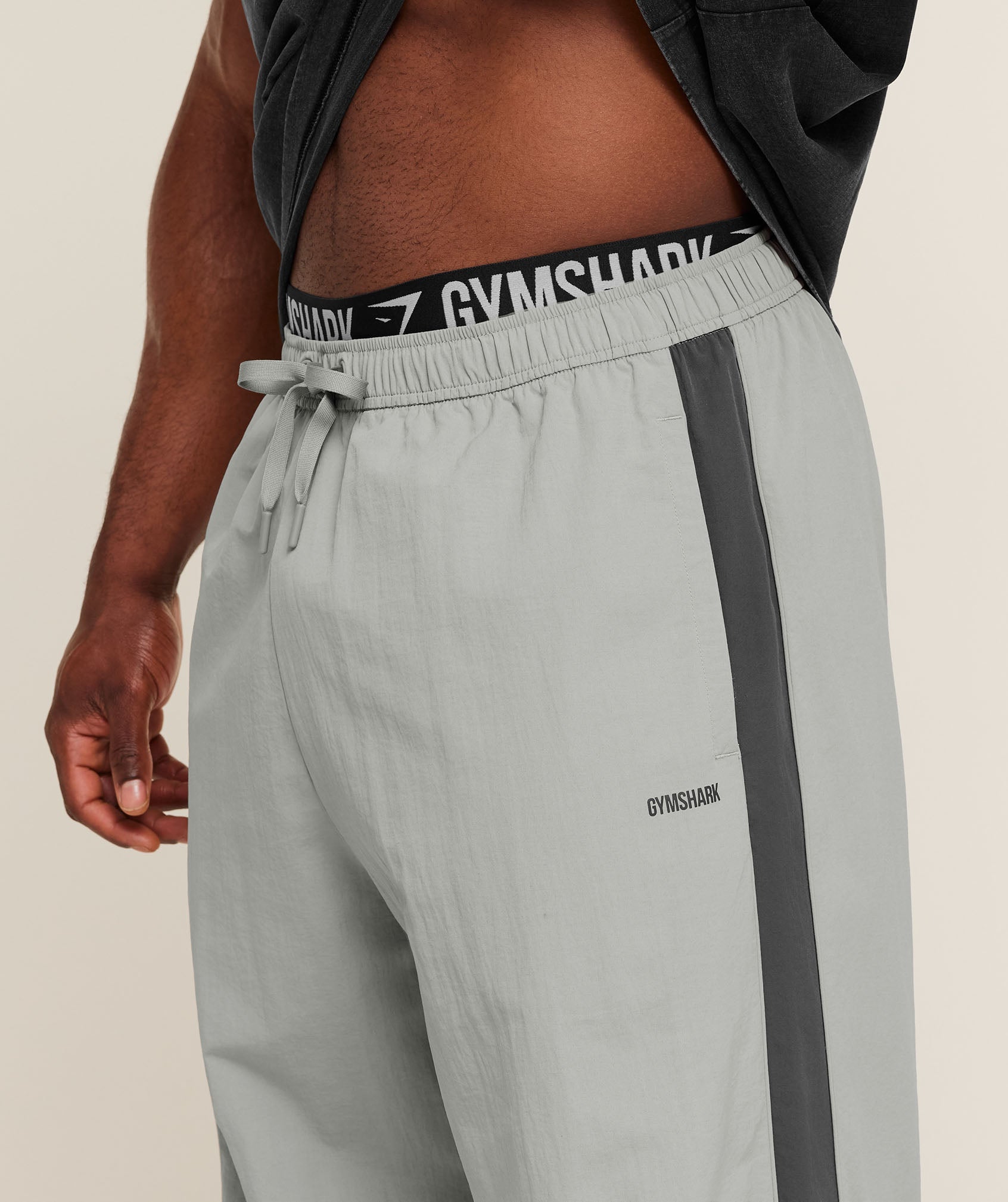 Gymshark Retro Collegiate Track Pants 'Smokey Grey Onyx Grey'