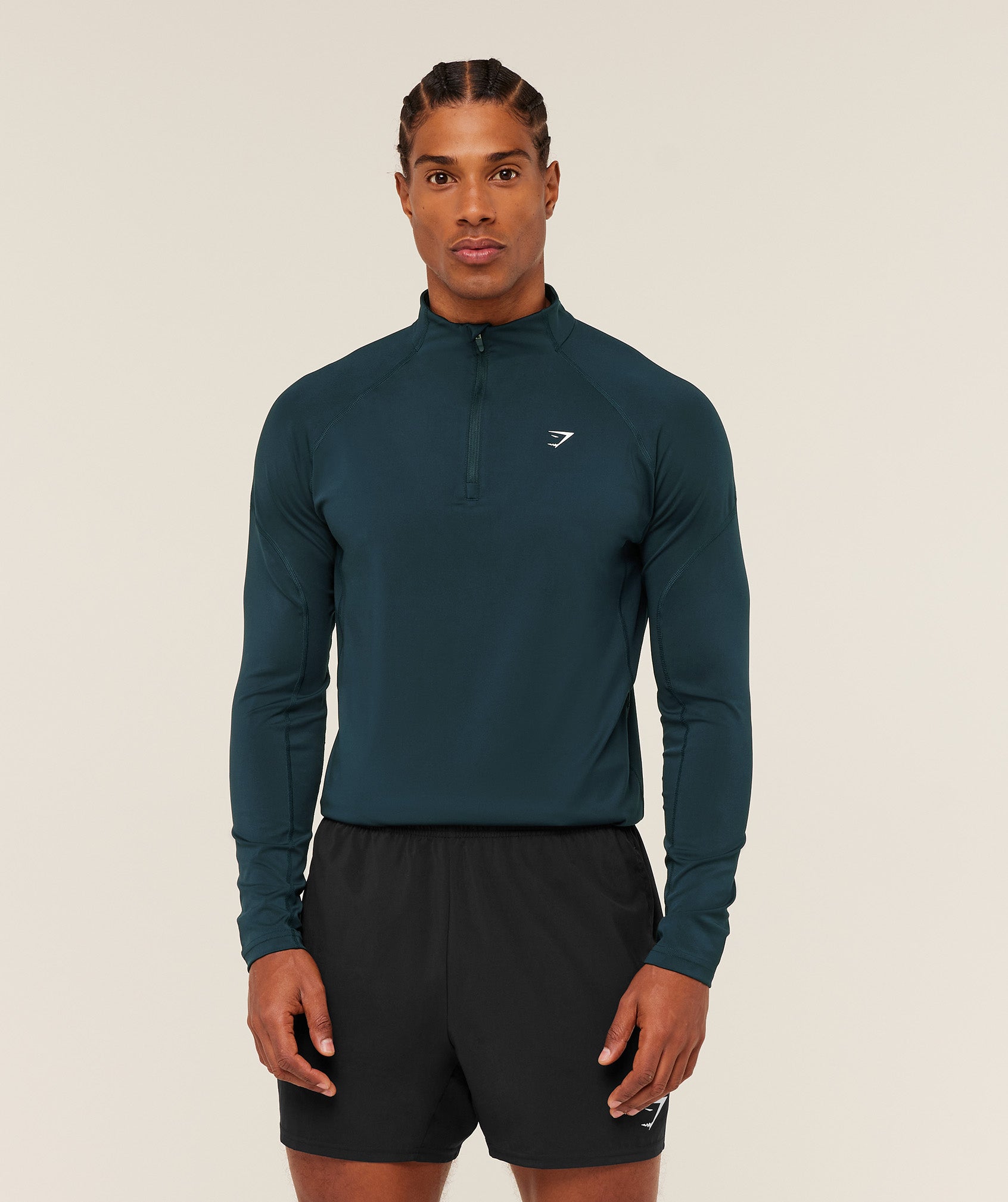 Gymshark Performance 1/4 Zip 'Deep Petrol Blue'