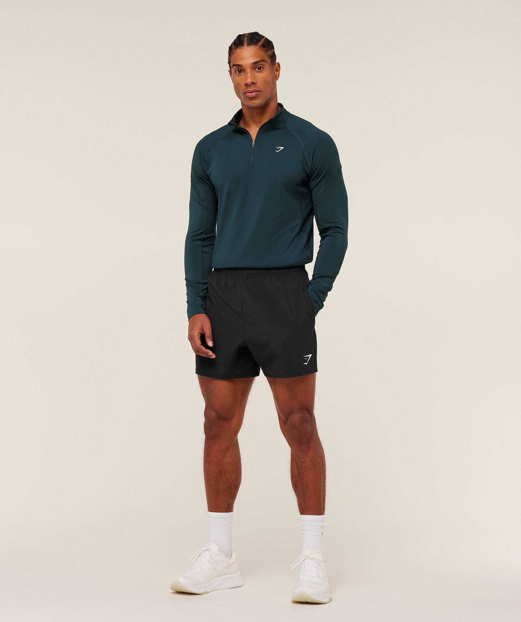 Gymshark Performance 1/4 Zip 'Deep Petrol Blue'