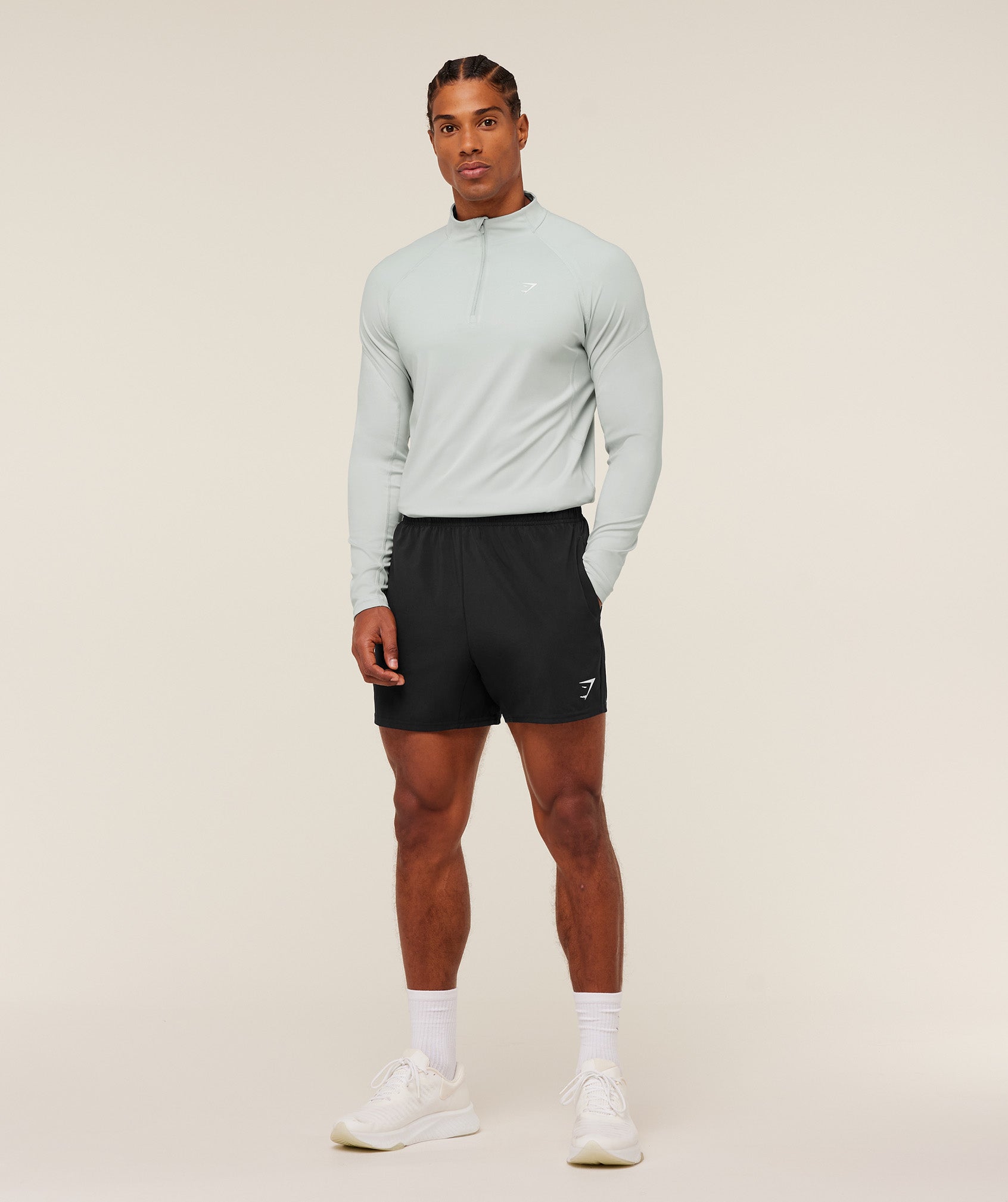 Gymshark Performance 1/4 Zip 'Light Grey'