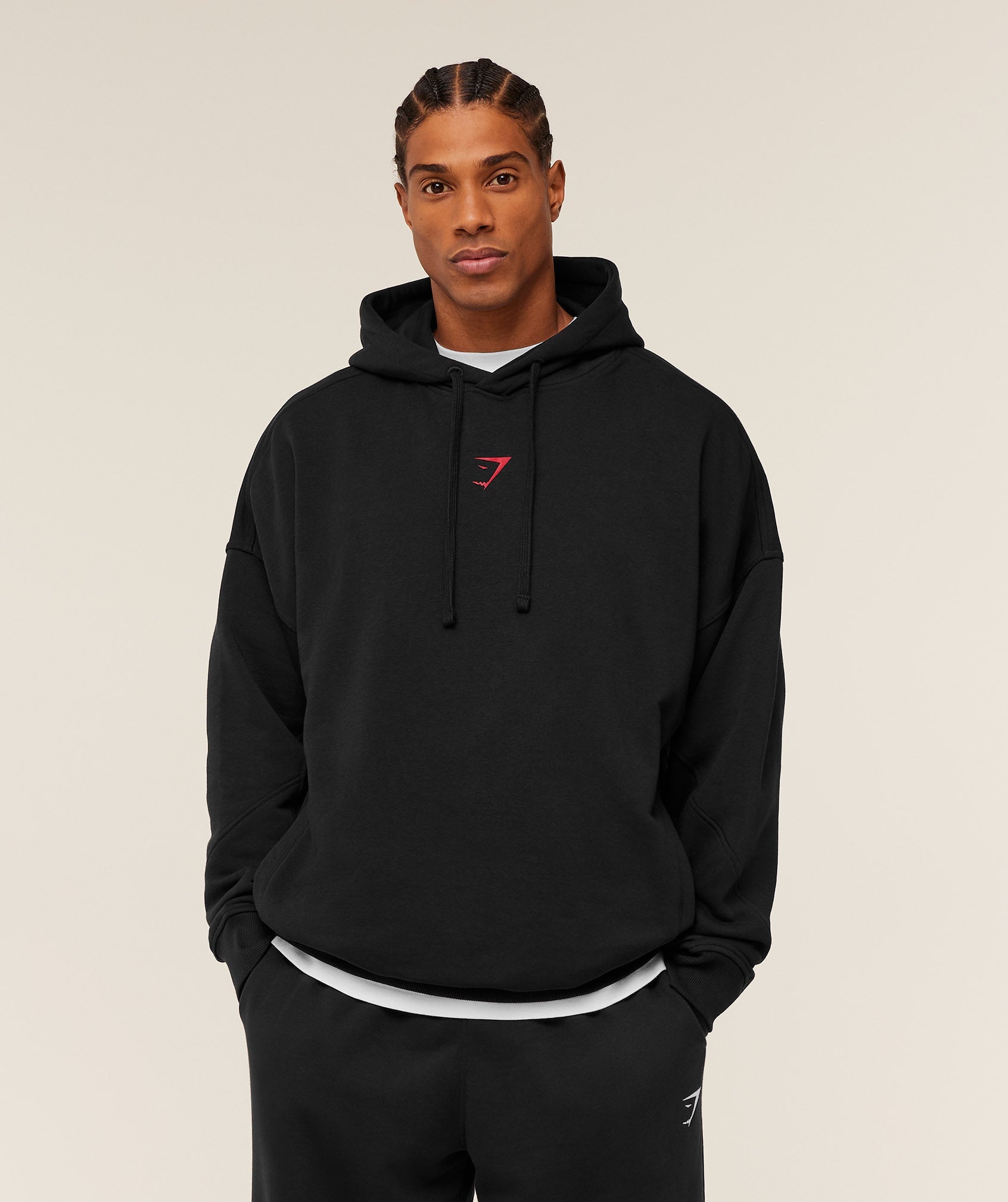 Gymshark Power Hoodie 'Black Conditioning Red'