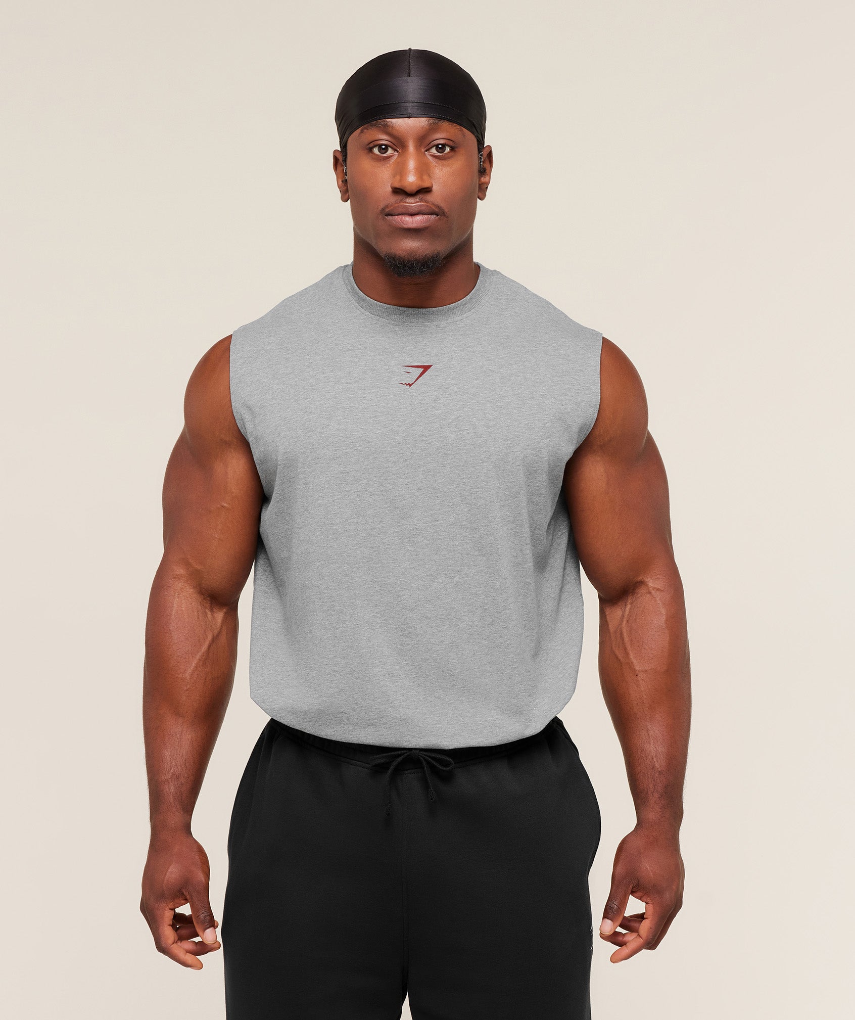 Gymshark Power Cut Off Tank 'Charcoal Core Marl'