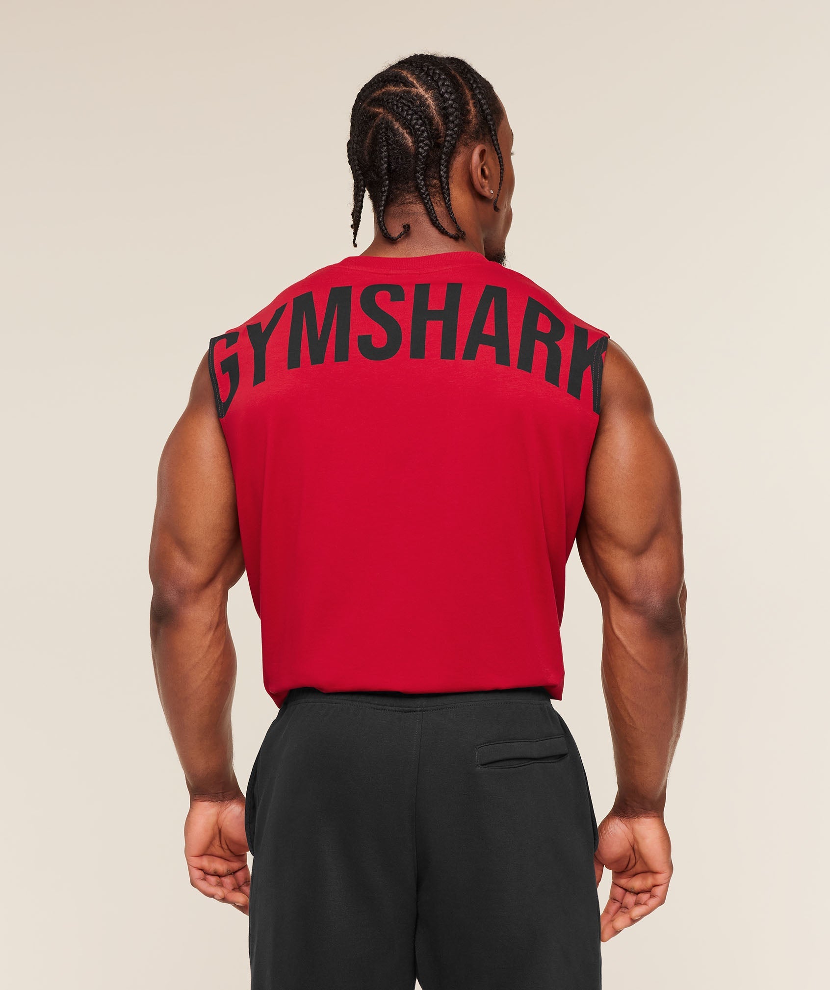 Gymshark Power Cut Off Tank 'Conditioning Red'