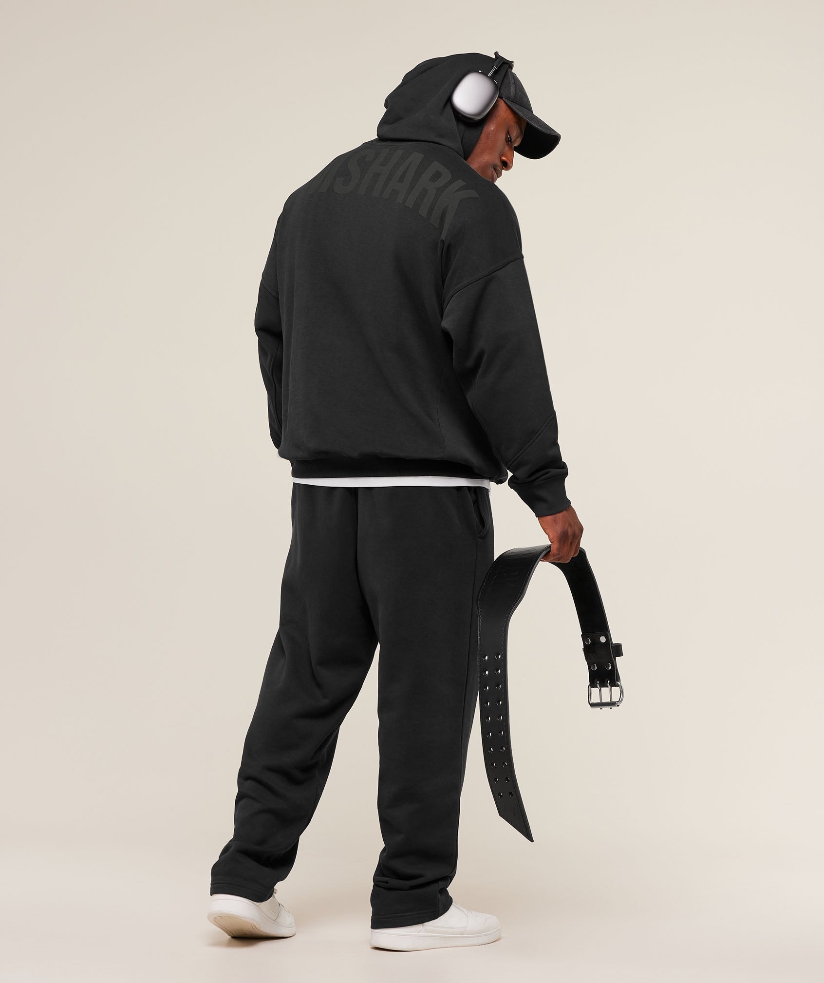 Gymshark Power Hoodie 'Black Asphalt Grey'