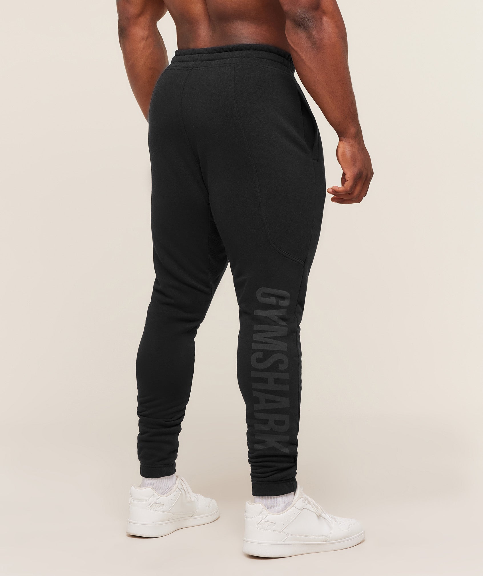 Gymshark Power Wordmark Joggers 'Black Asphalt Grey'