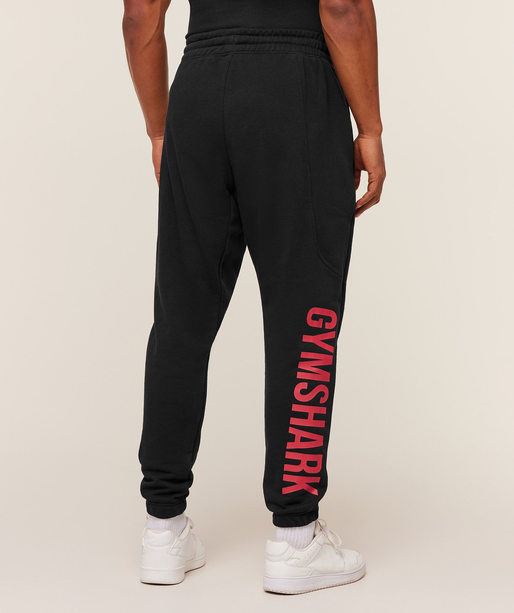 Gymshark Power Wordmark Joggers 'Black Conditioning Red'