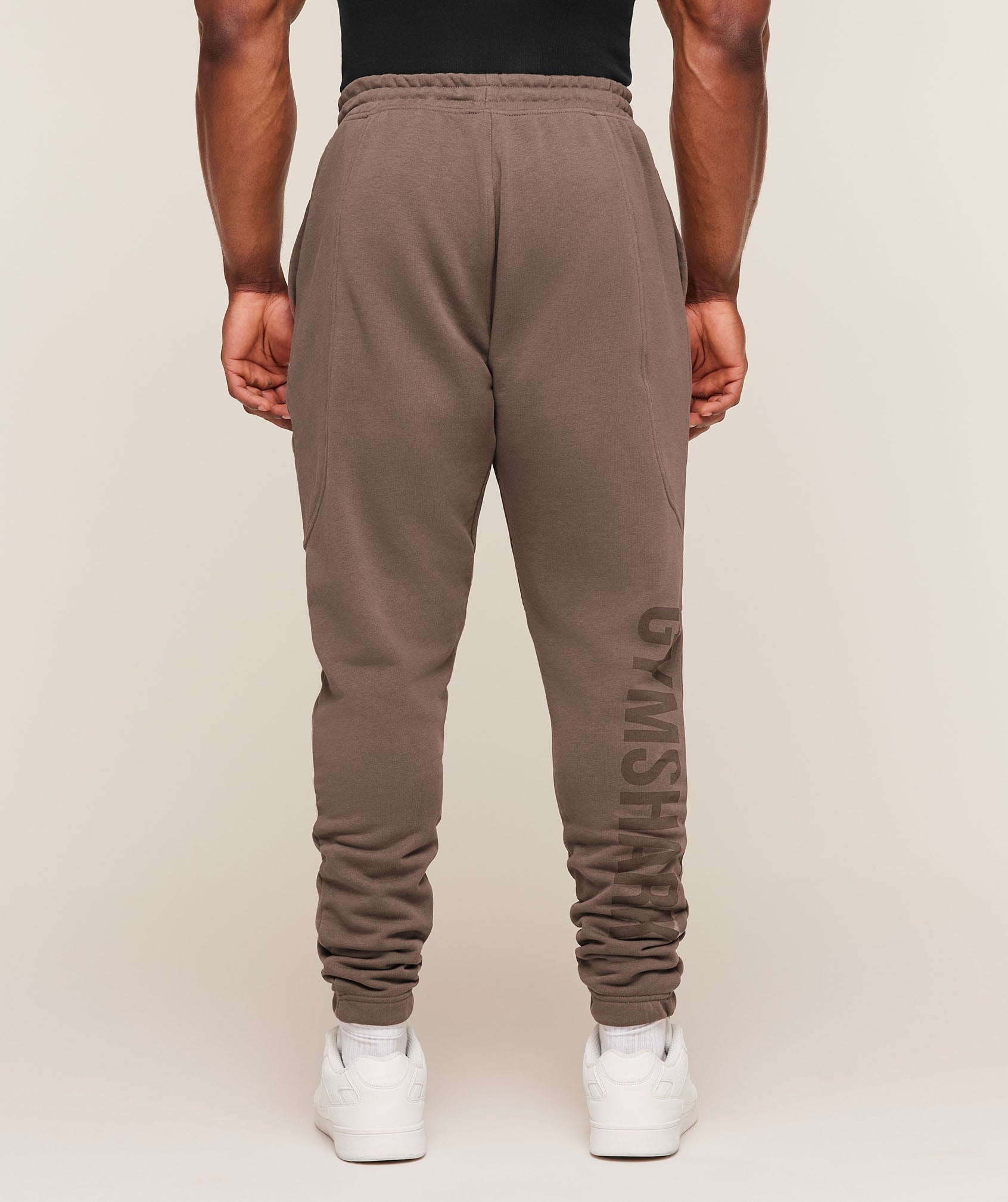 Gymshark Power Wordmark Joggers 'Soft Brown'