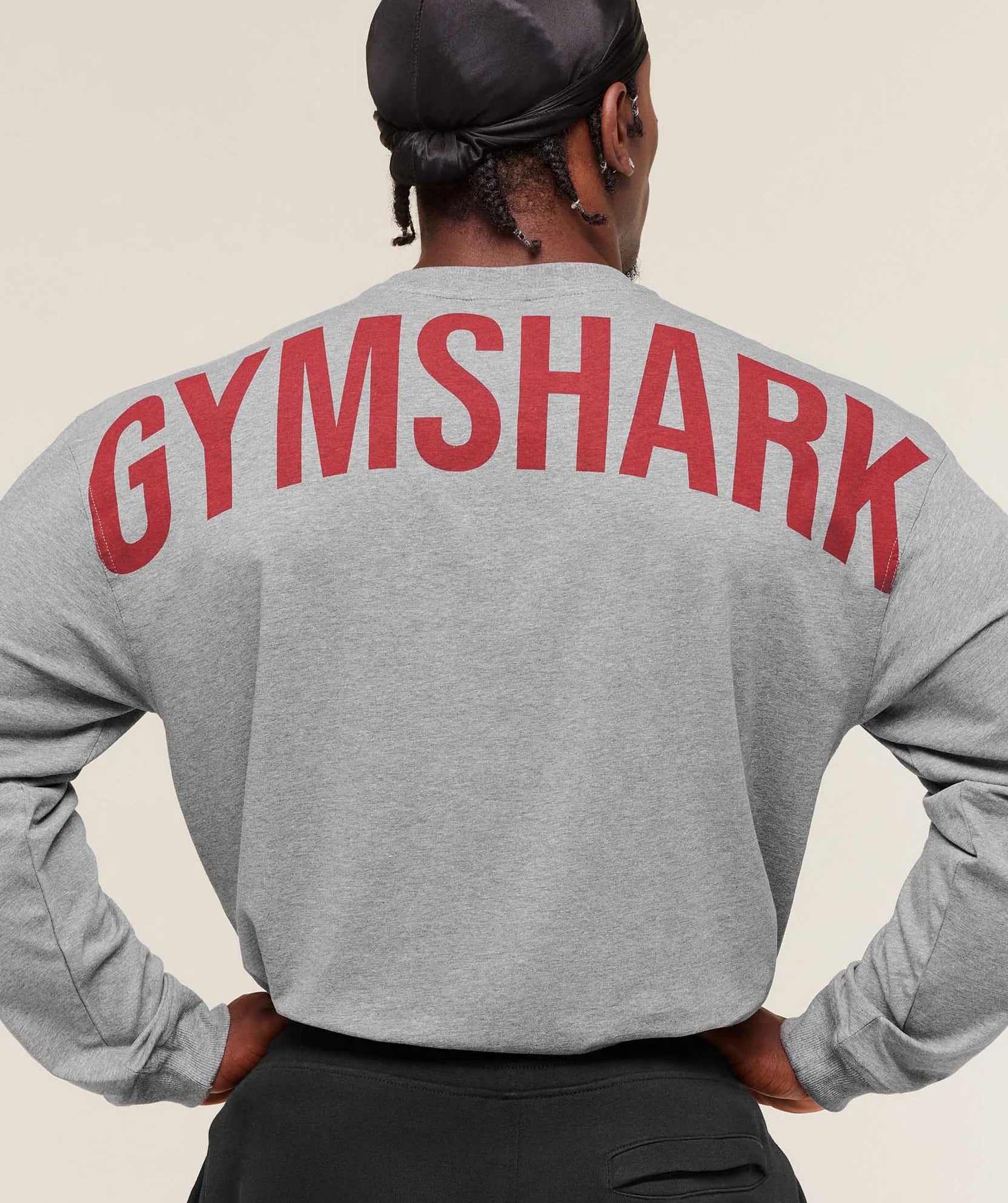 Gymshark Power Long Sleeve T-Shirt 'Charcoal Core Marl'
