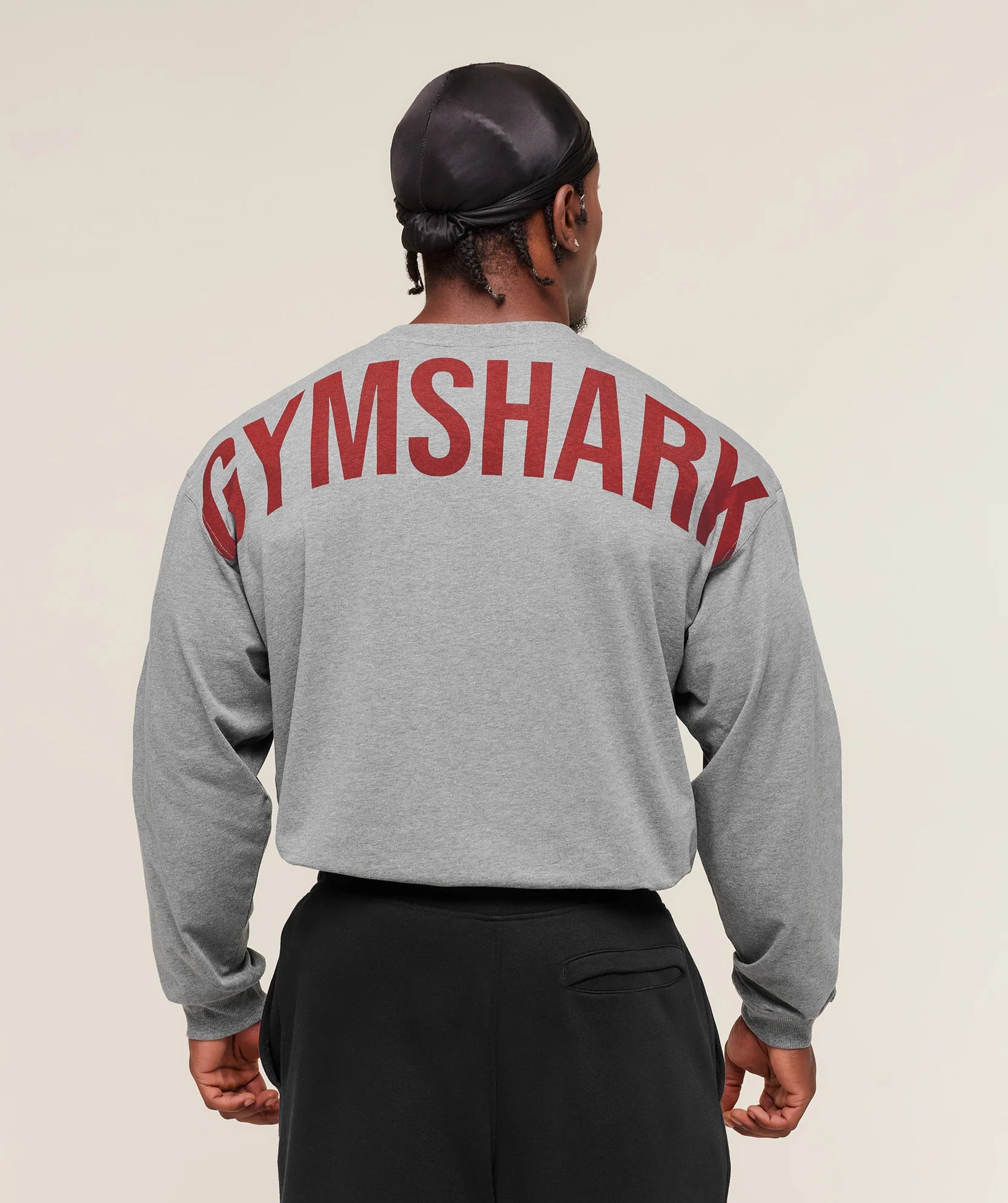 Gymshark Power Long Sleeve T-Shirt 'Charcoal Core Marl'