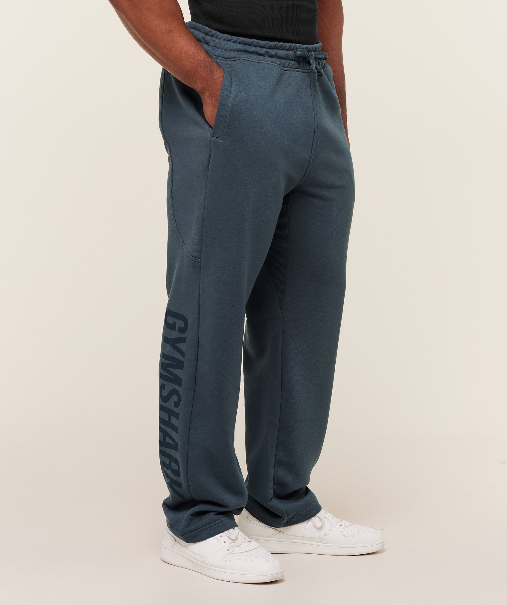 Gymshark Power Straight Leg Pants 'GS Stealth Blue GS Deep Petrol Blue'