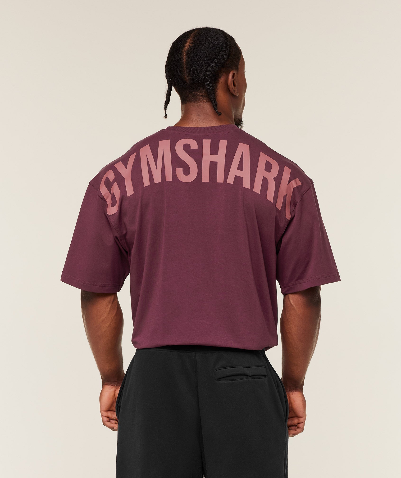 Gymshark Power T-Shirt 'GS Impact Burgundy'