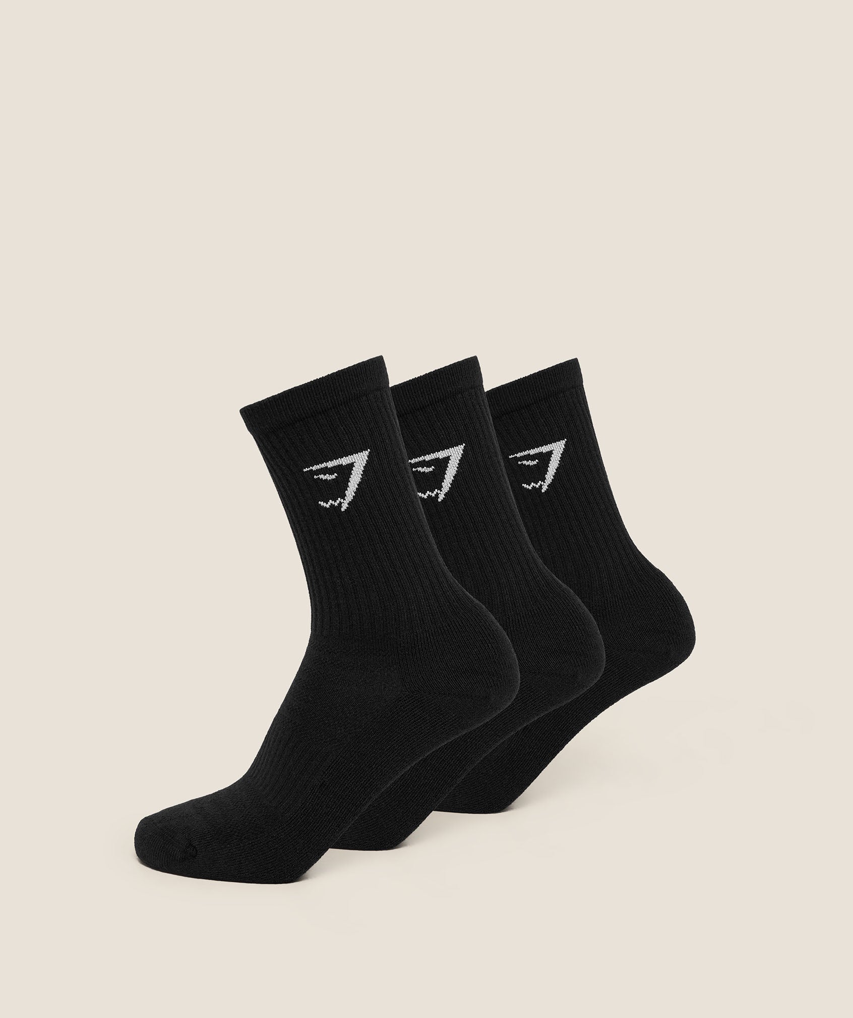 Gymshark Crew Socks 3PK 'GS Black'