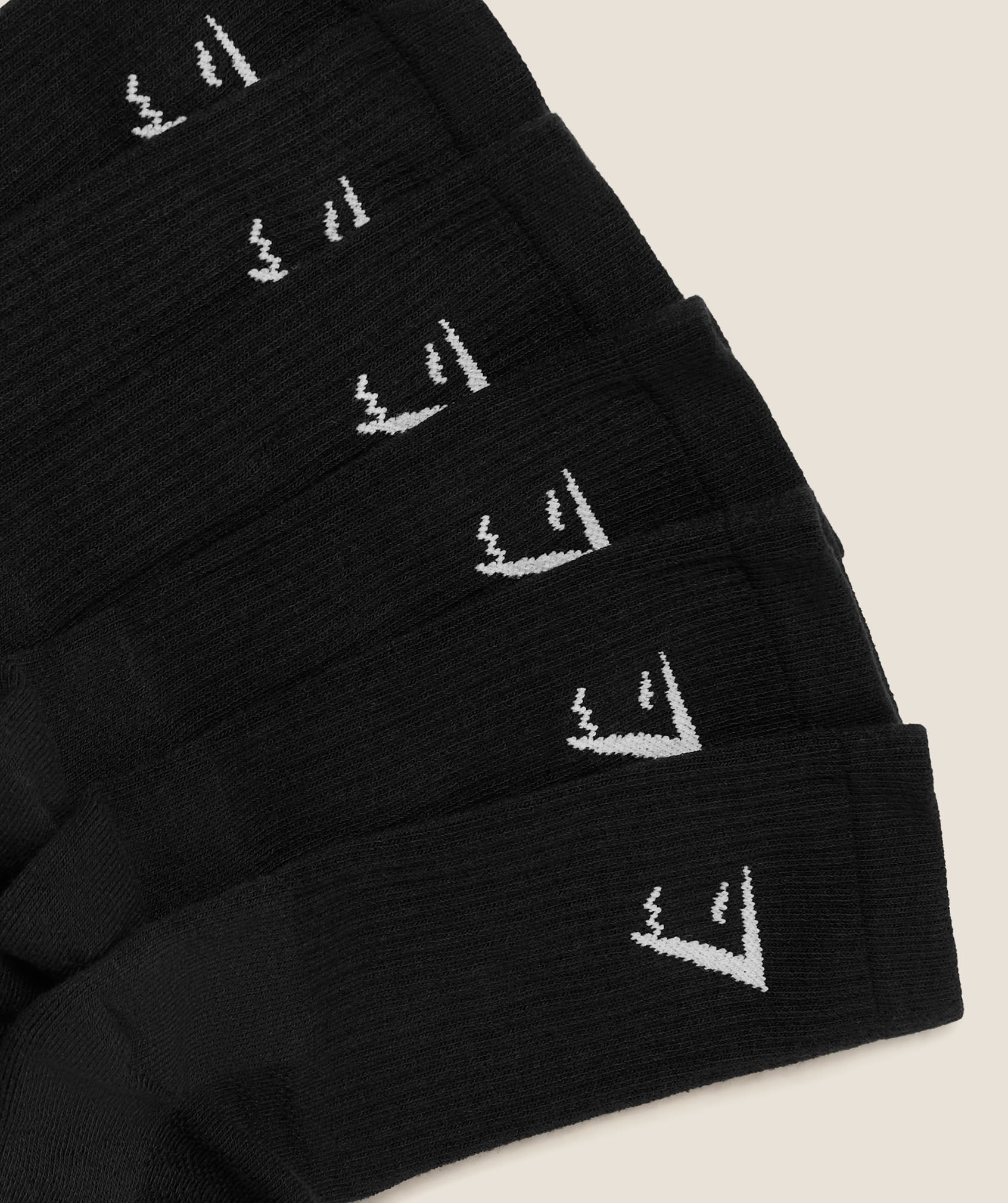 Gymshark Crew Socks 6pk 'GS Black'