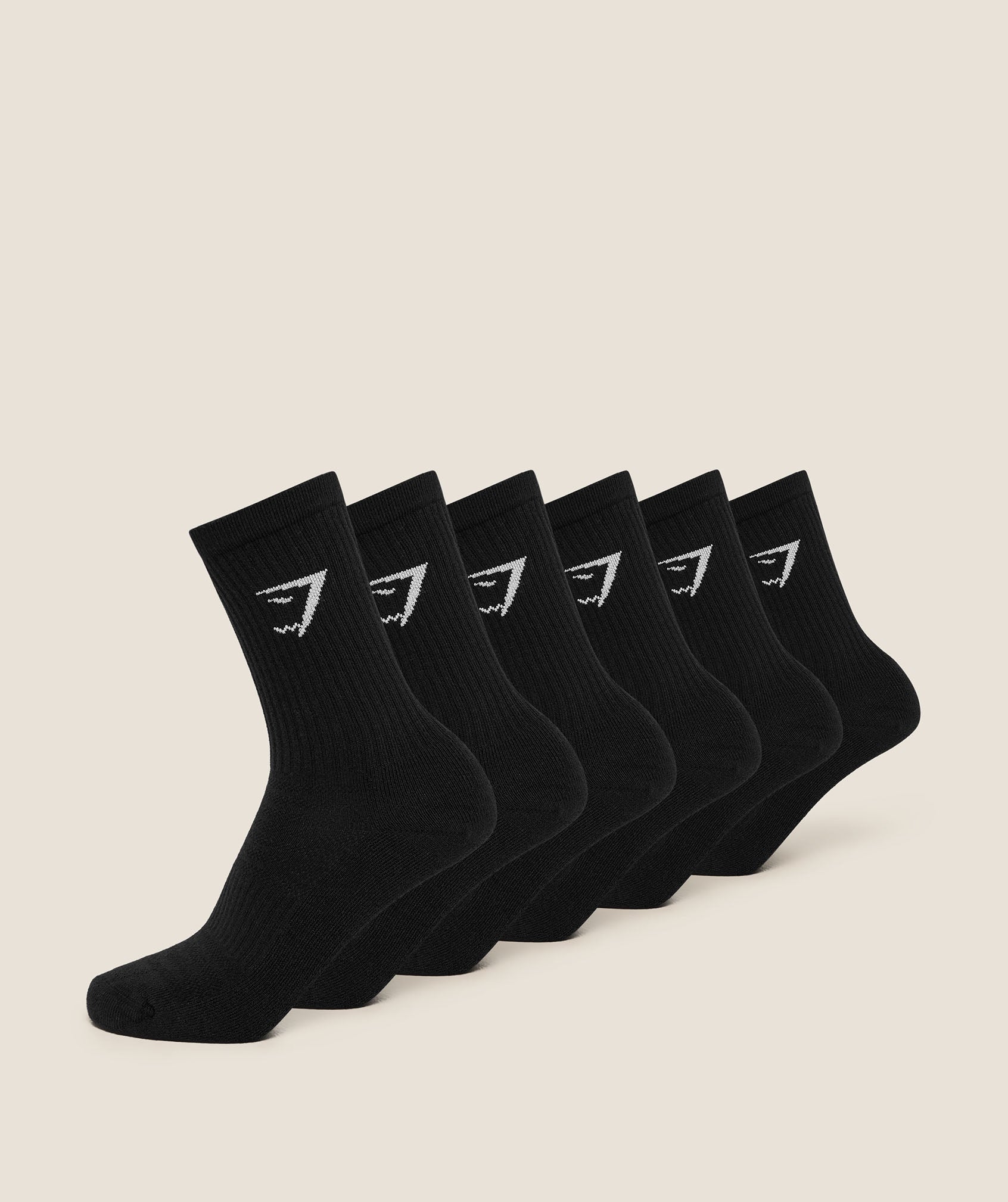 Gymshark Crew Socks 6pk 'GS Black'