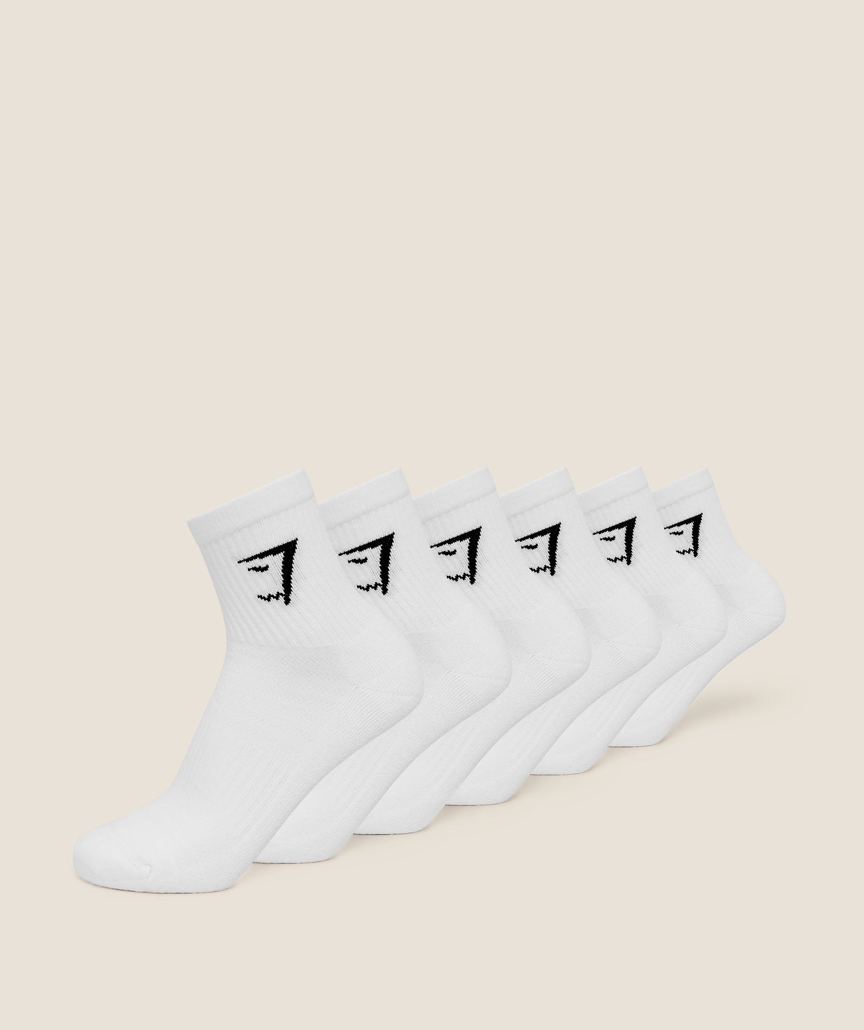 Gymshark Midi Socks 6pk 'GS White'