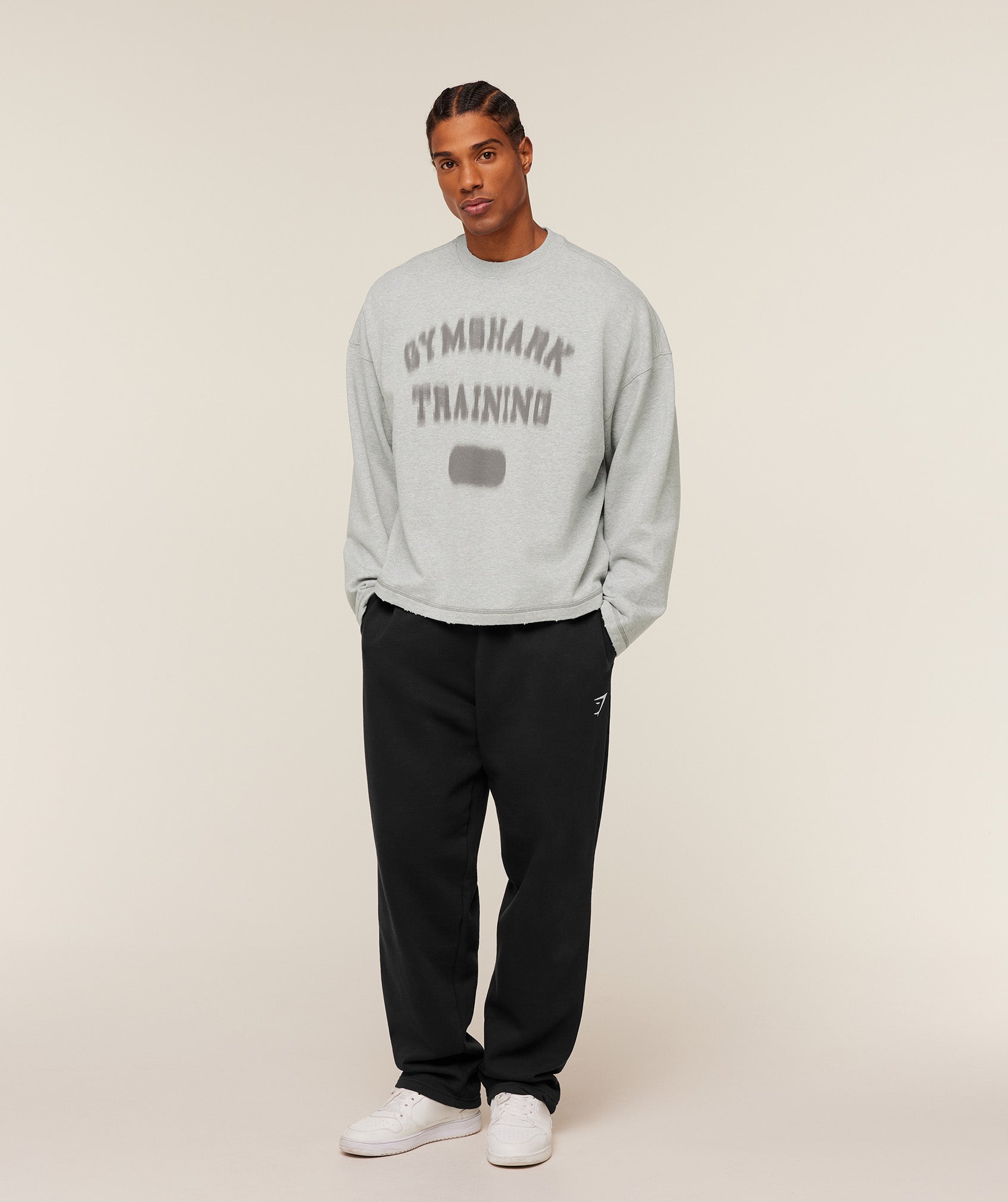 Gymshark Re-Rack Crew Neck Pullover 'Bros Soft Grey Marl'