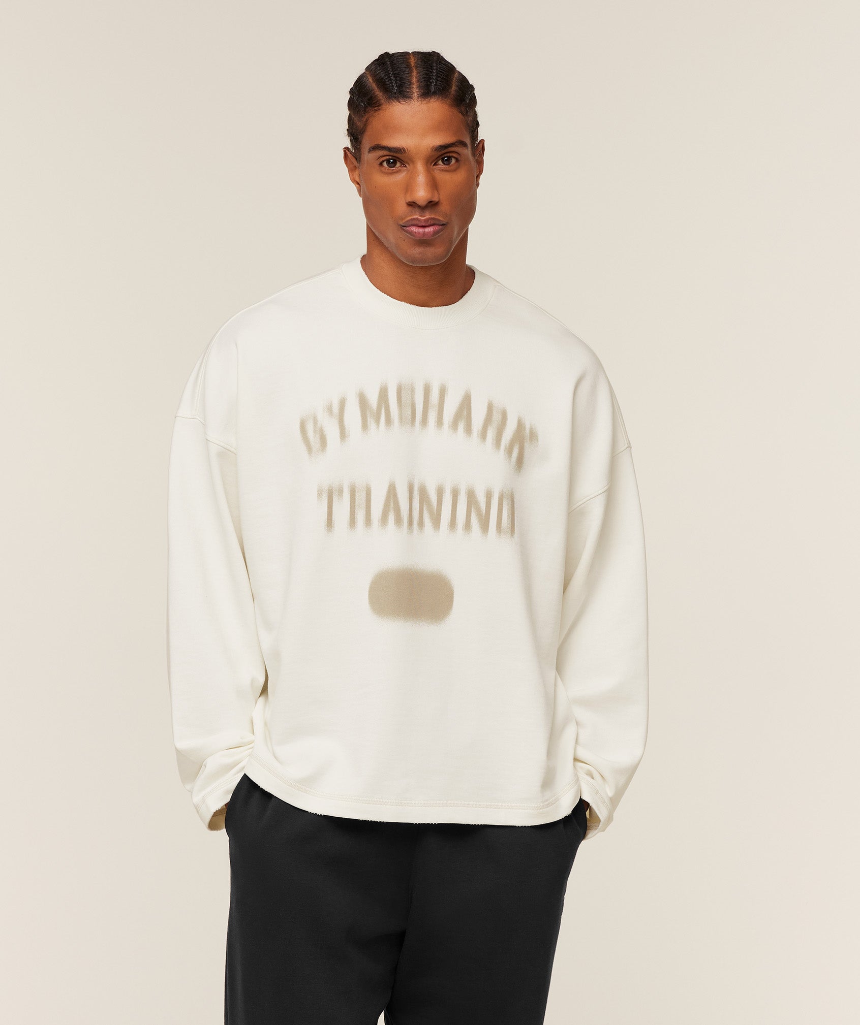 Gymshark Re-Rack Crew Neck Pullover 'GS Soft White'