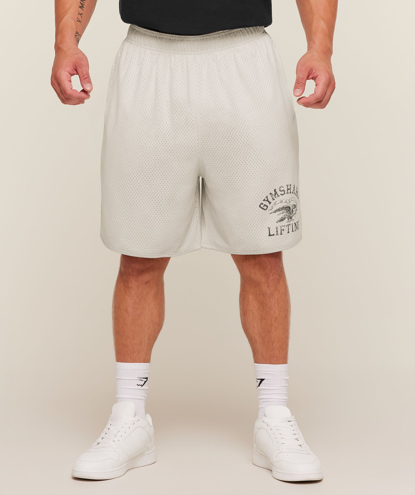 Gymshark Collective Mesh Shorts 'Tinted White'