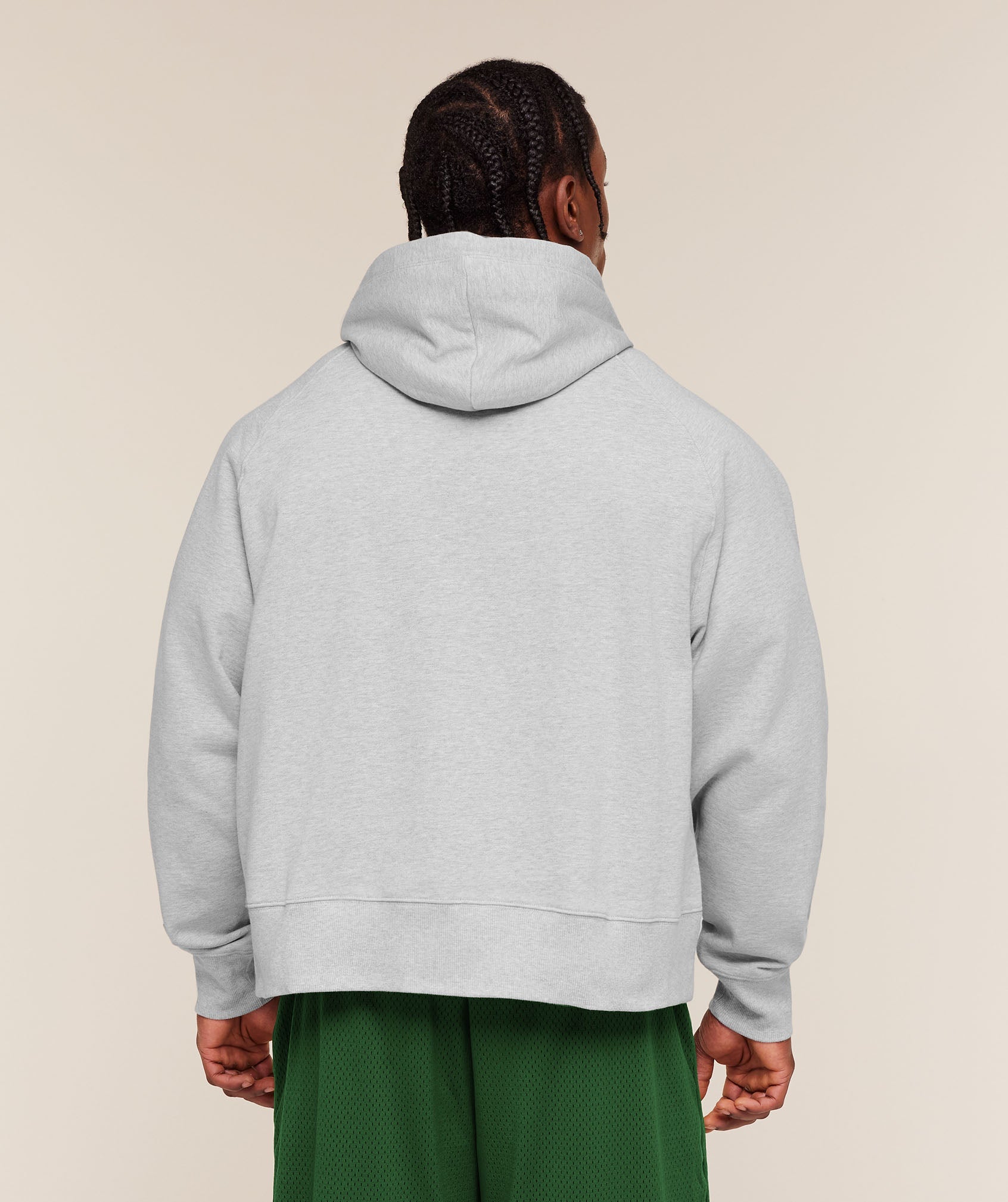 Gymshark Retro Collegiate Graphic Hoodie 'Bros Soft Grey Marl'