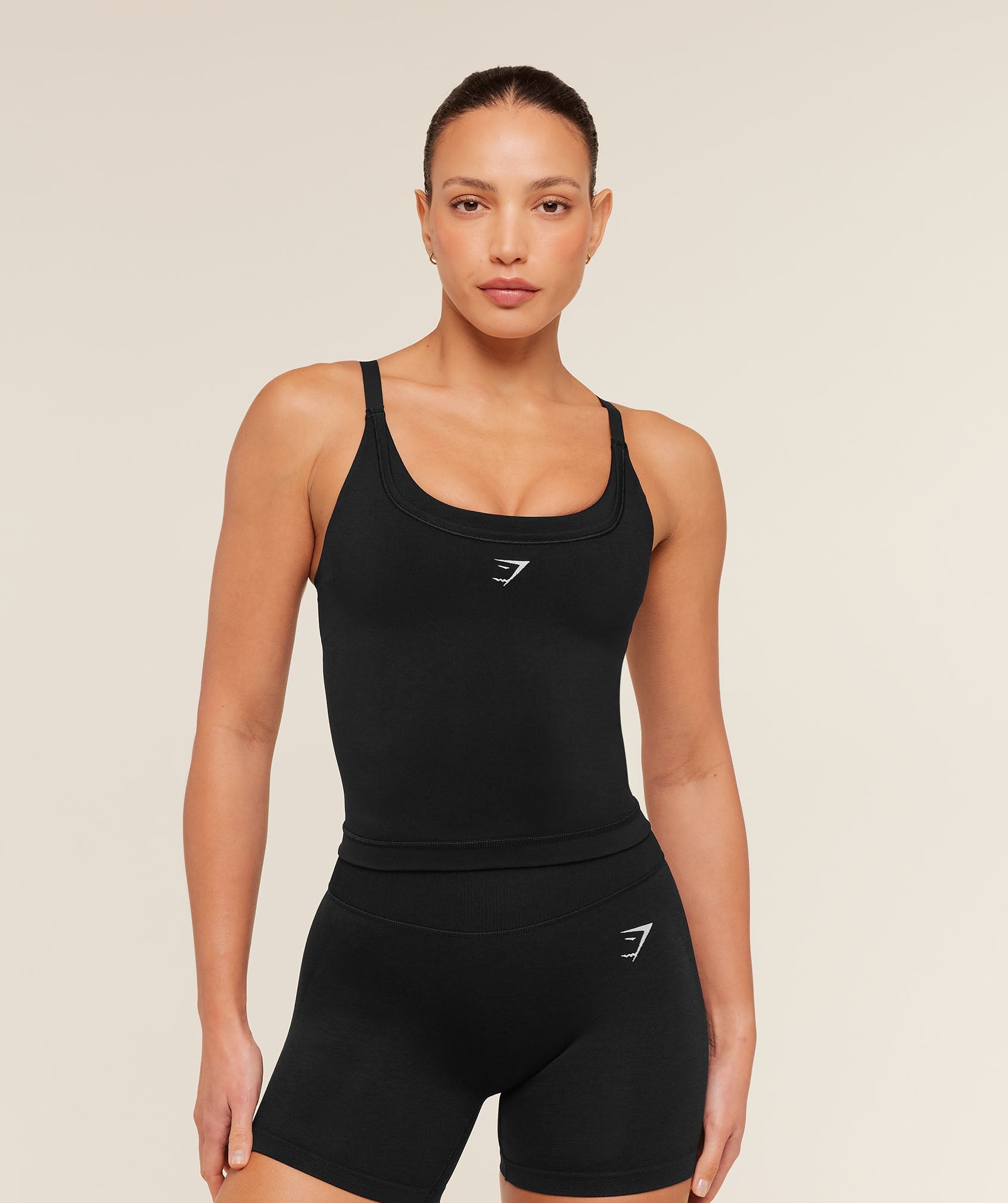 Gymshark Interval Seamless Midi Tank 'Black'