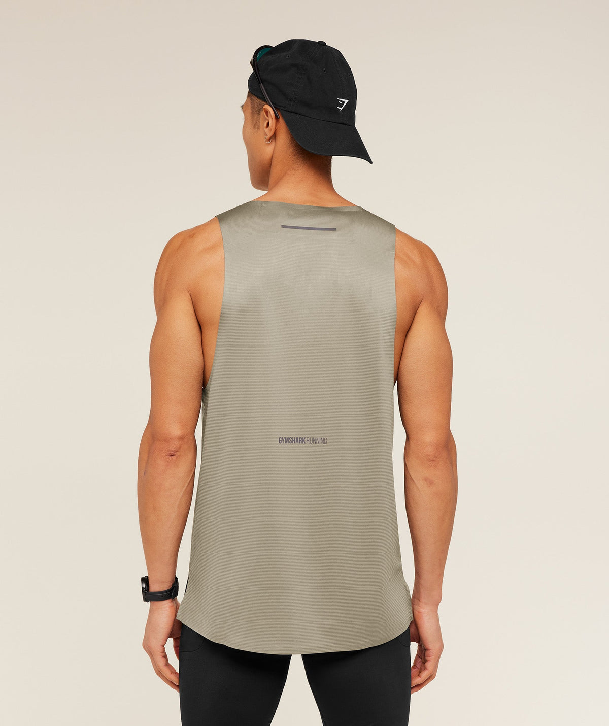 Gymshark Running Elite Tank 'Linen Brown'