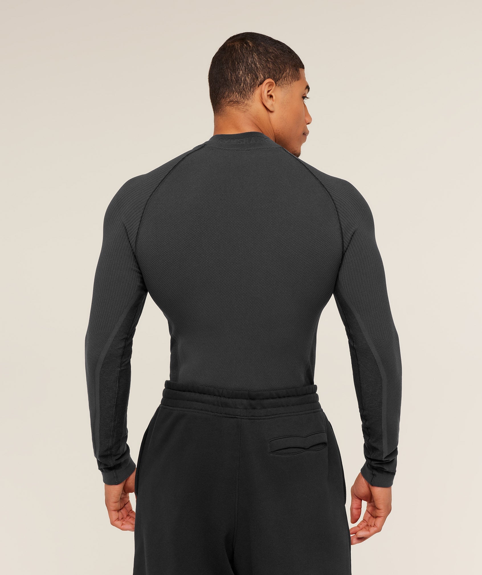 Gymshark Physique Long Sleeve T-Shirt 'Grey Black'