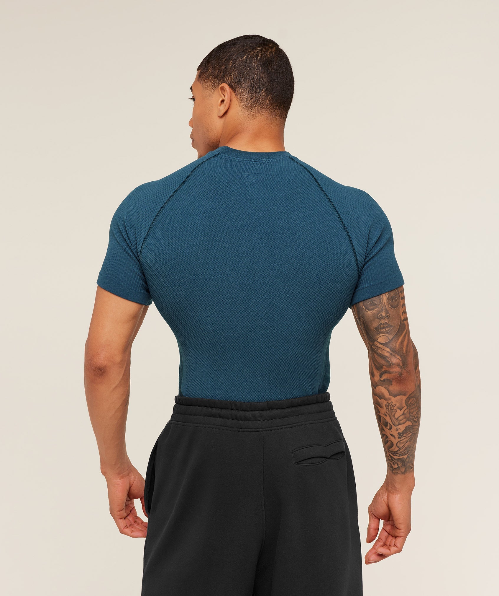 Gymshark Physique T-Shirt 'GS Stealth Blue GS Deep Petrol Blue'