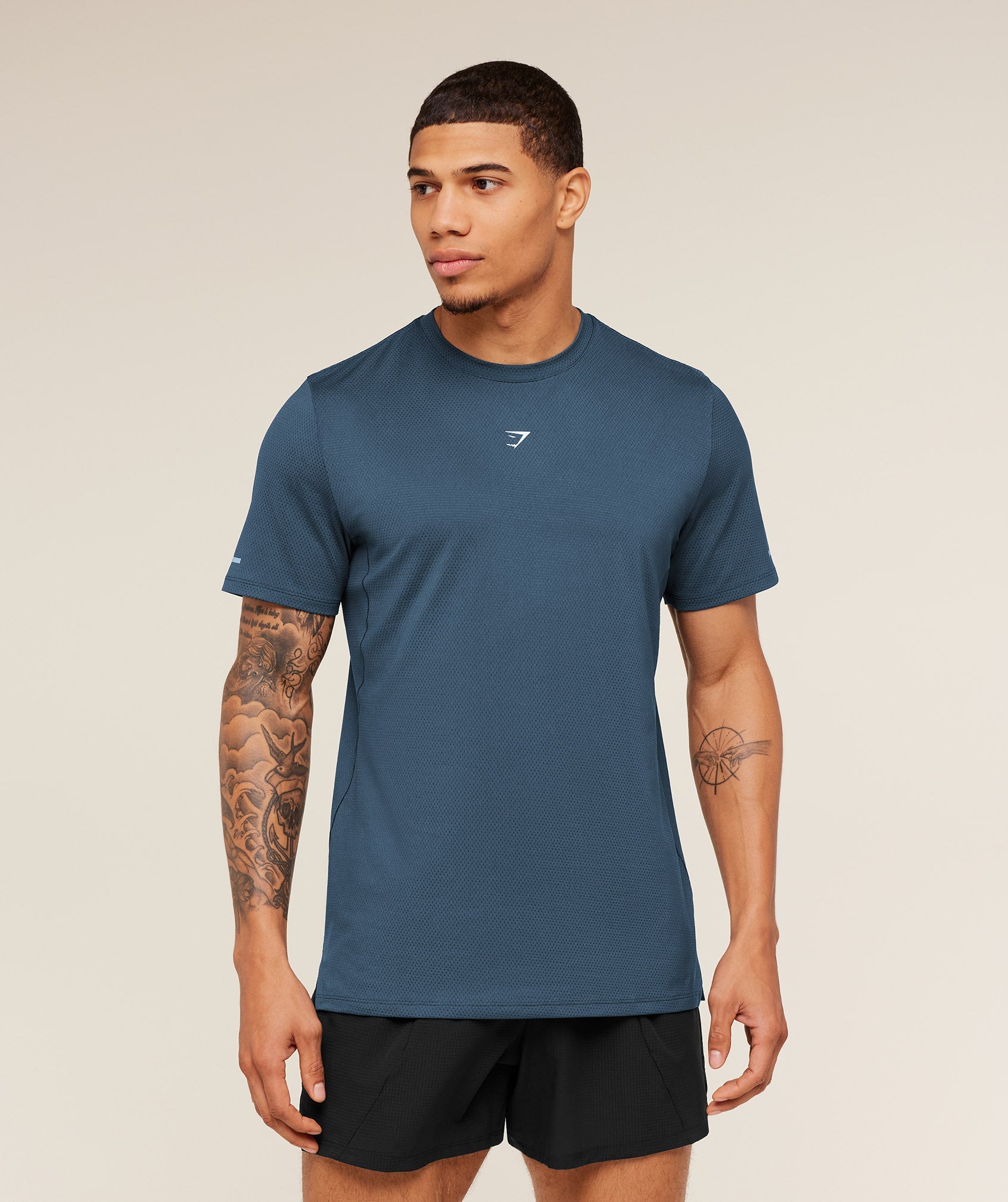 Gymshark Running T-Shirt 'Stealth Blue'