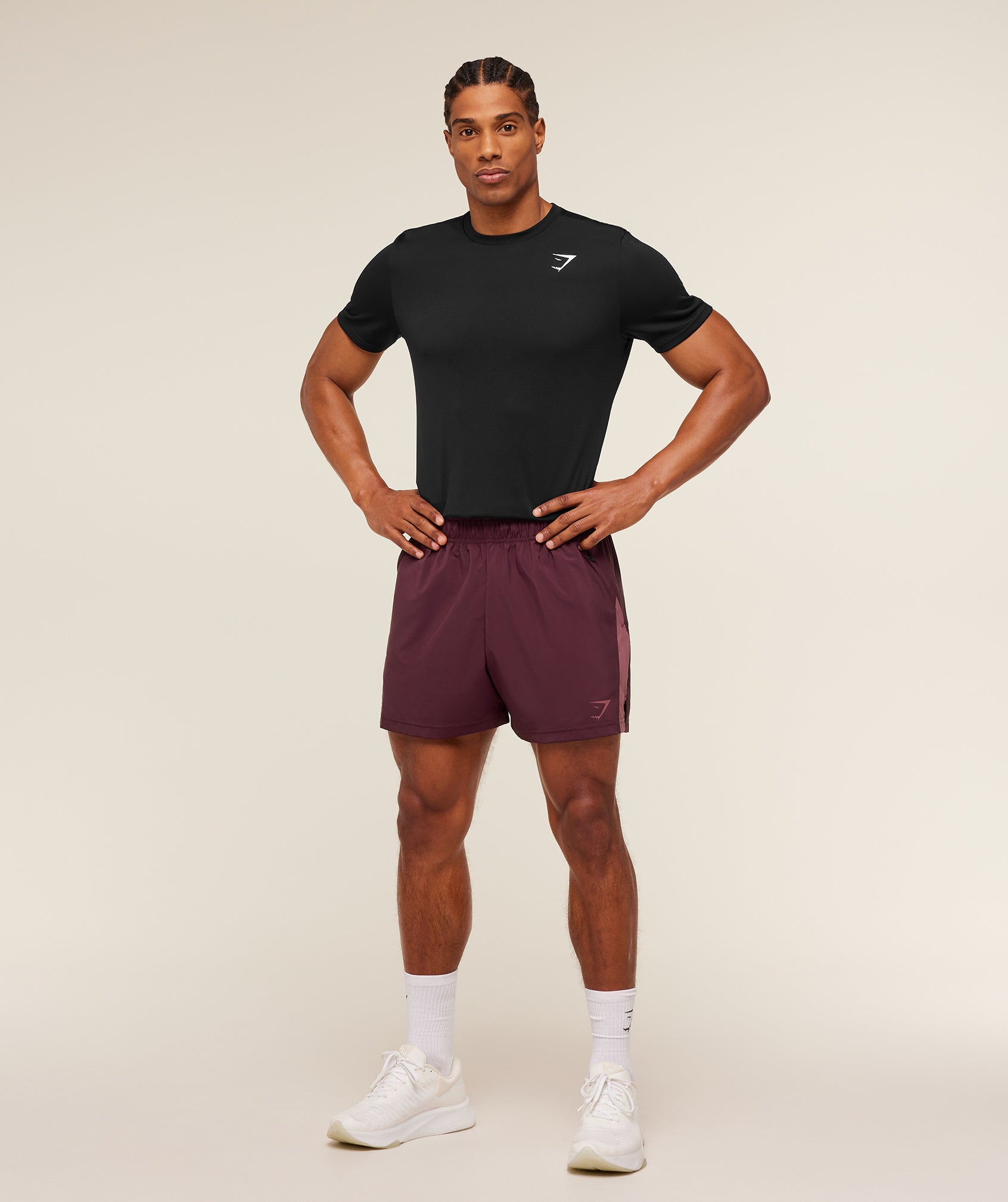 Gymshark Sport 5" Shorts 'Impact Burgundy Reset Pink'