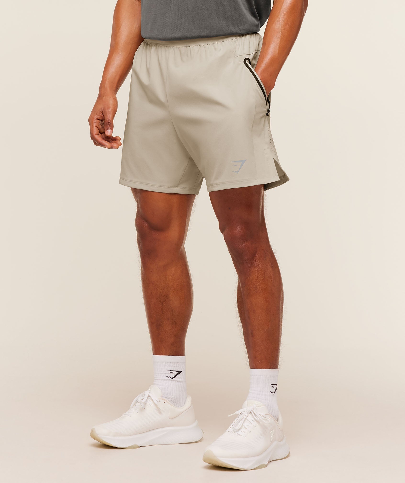 Gymshark Sport Hybrid 6" Shorts 'Pebble Grey'