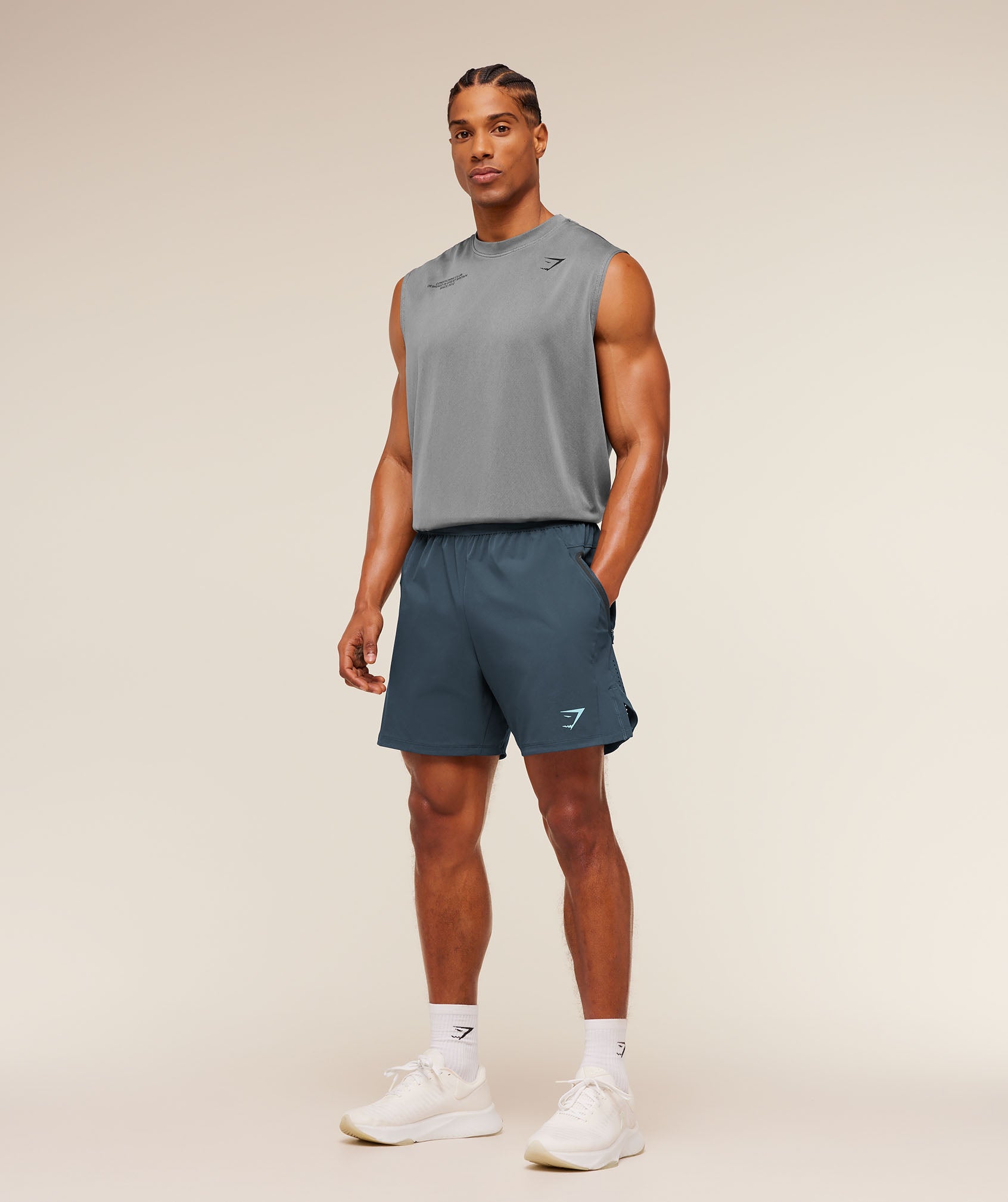 Gymshark Sport Hybrid 6" Shorts 'Stealth Blue'