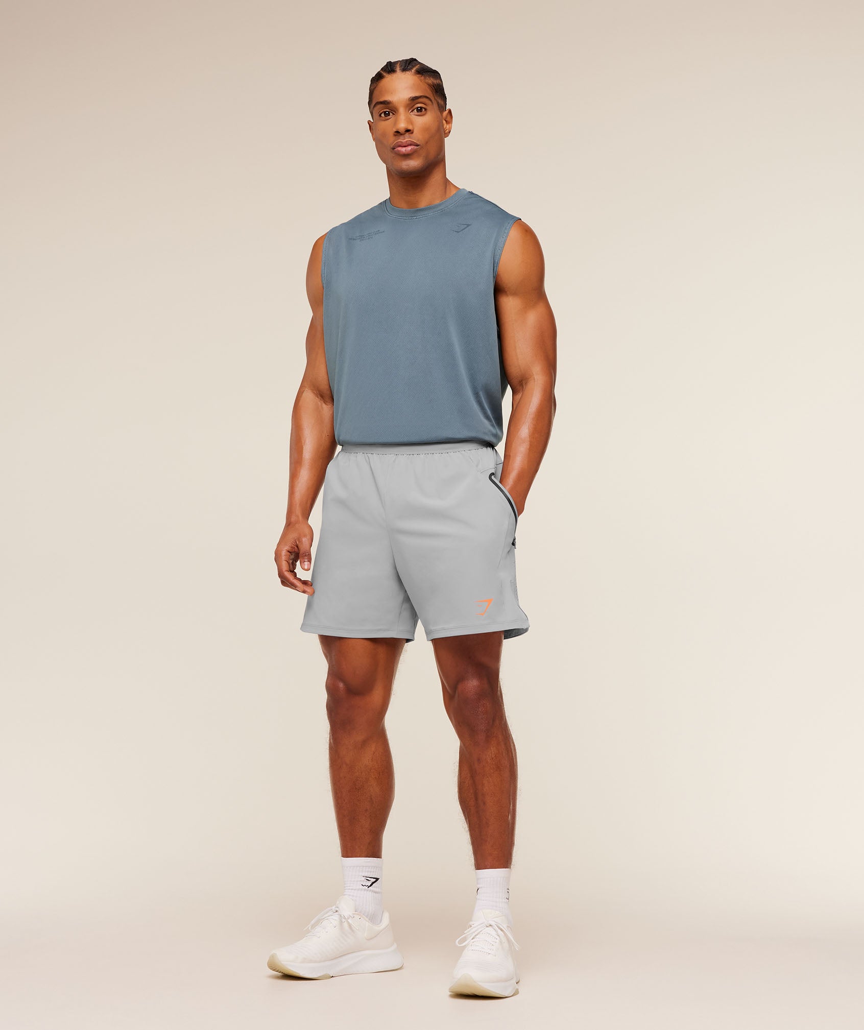 Gymshark Sport Hybrid 6" Shorts 'Stratus Grey'