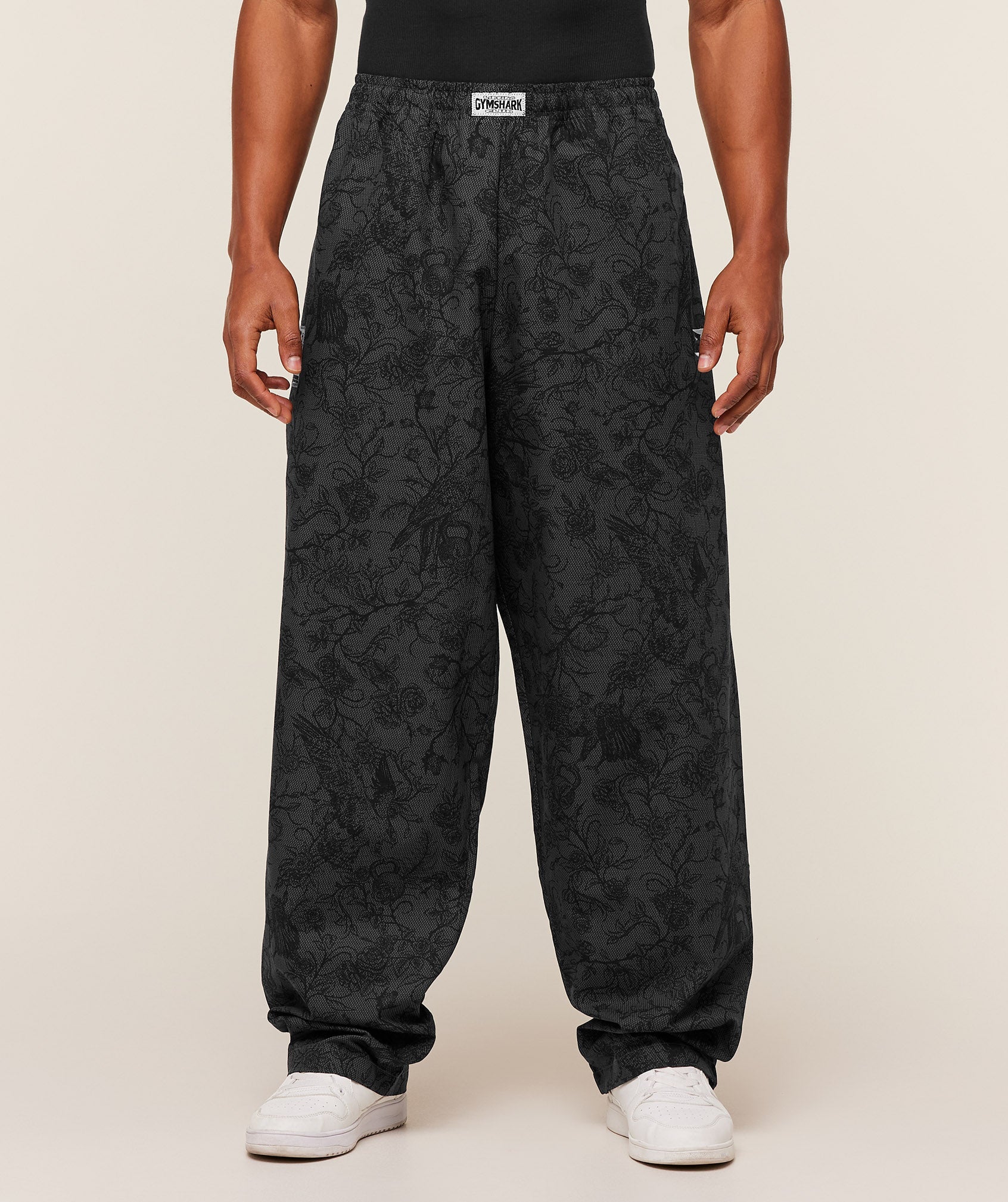 Gymshark Straight Leg Pumper Pants 'Black Grey'