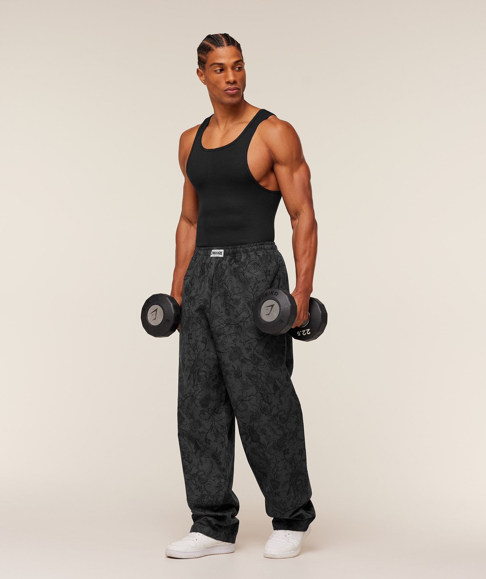 Gymshark Straight Leg Pumper Pants 'Black Grey'
