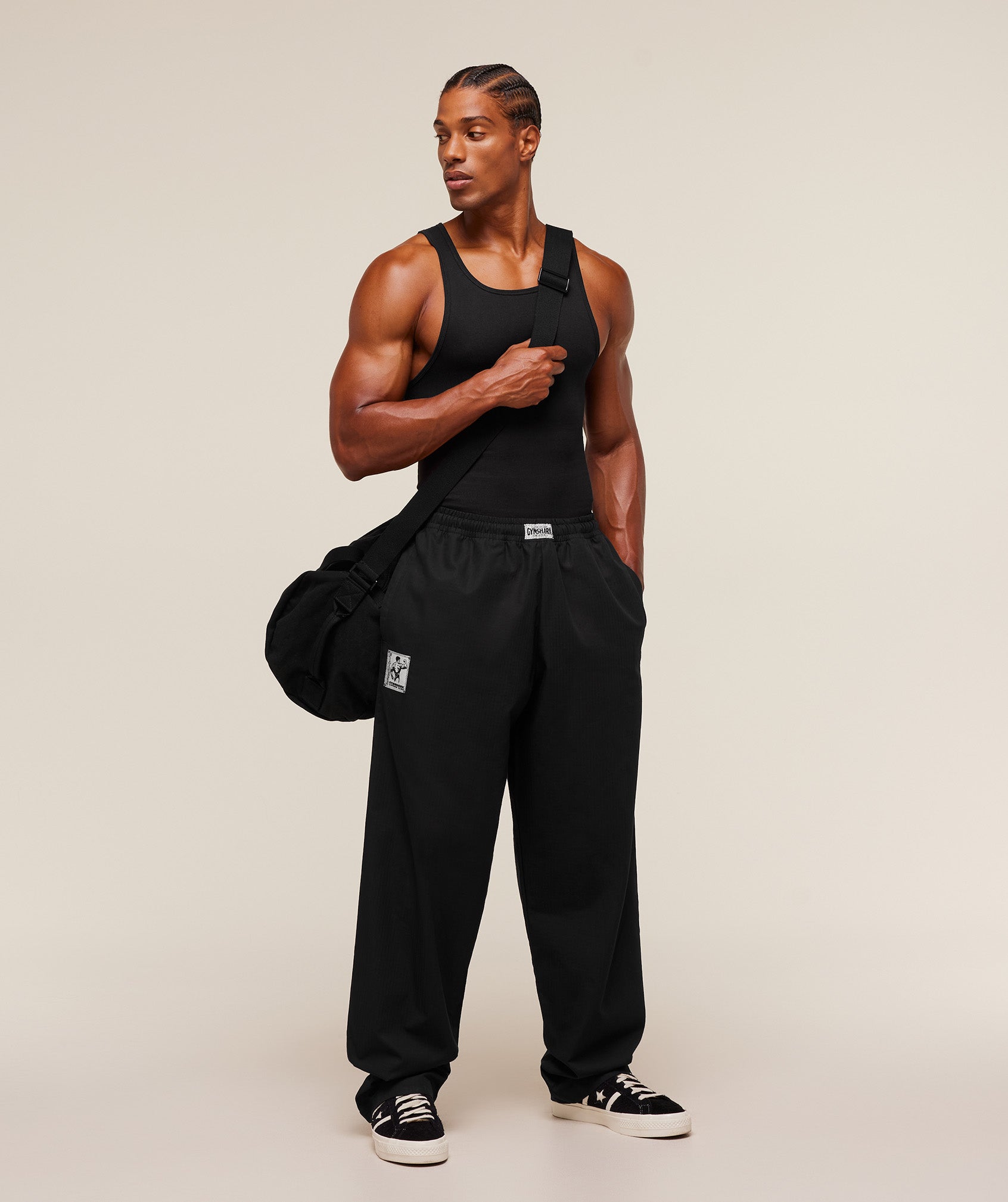 Gymshark Straight Leg Pumper Pants 'Black'