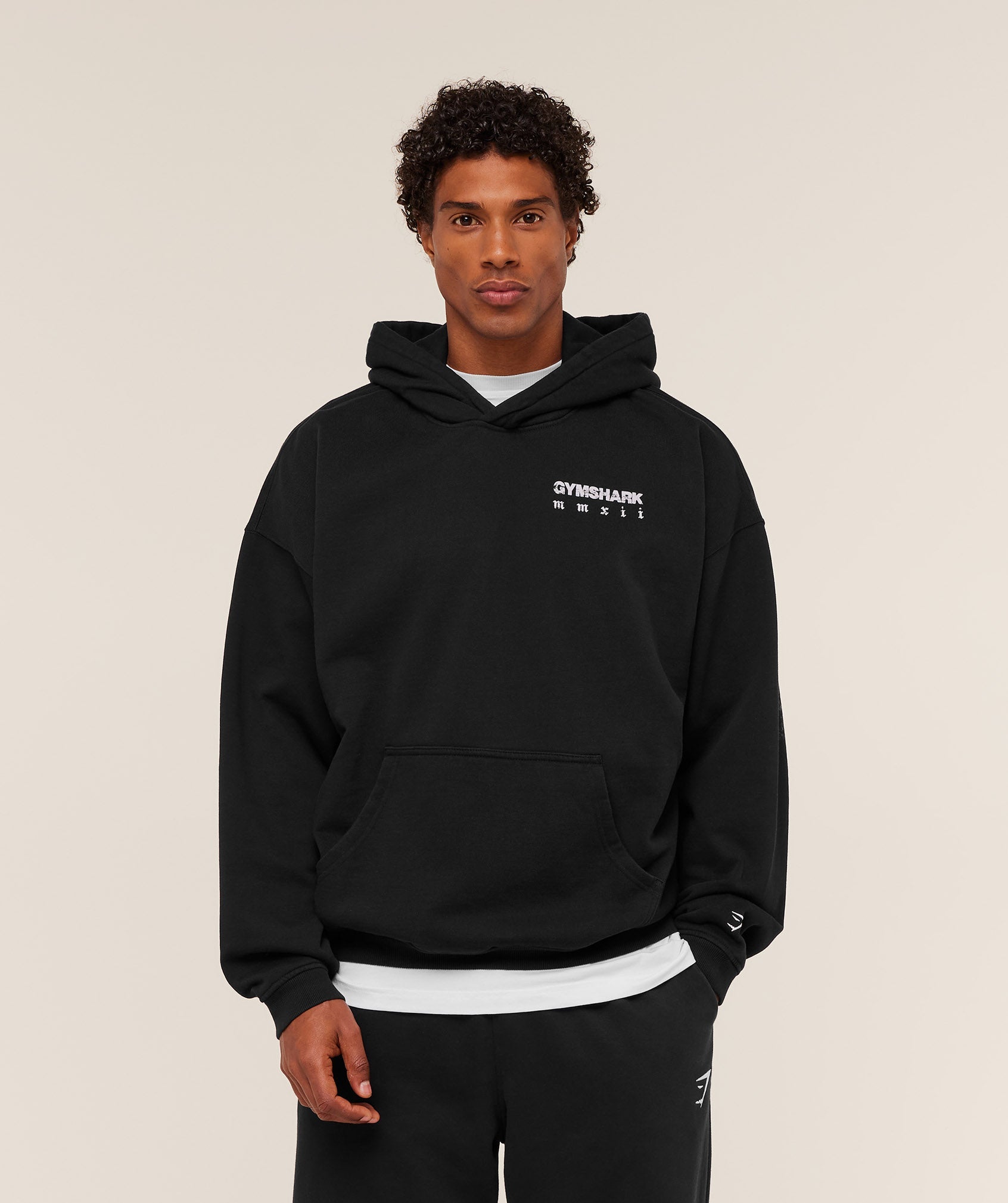 Gymshark Numerals Hoodie 'Black'