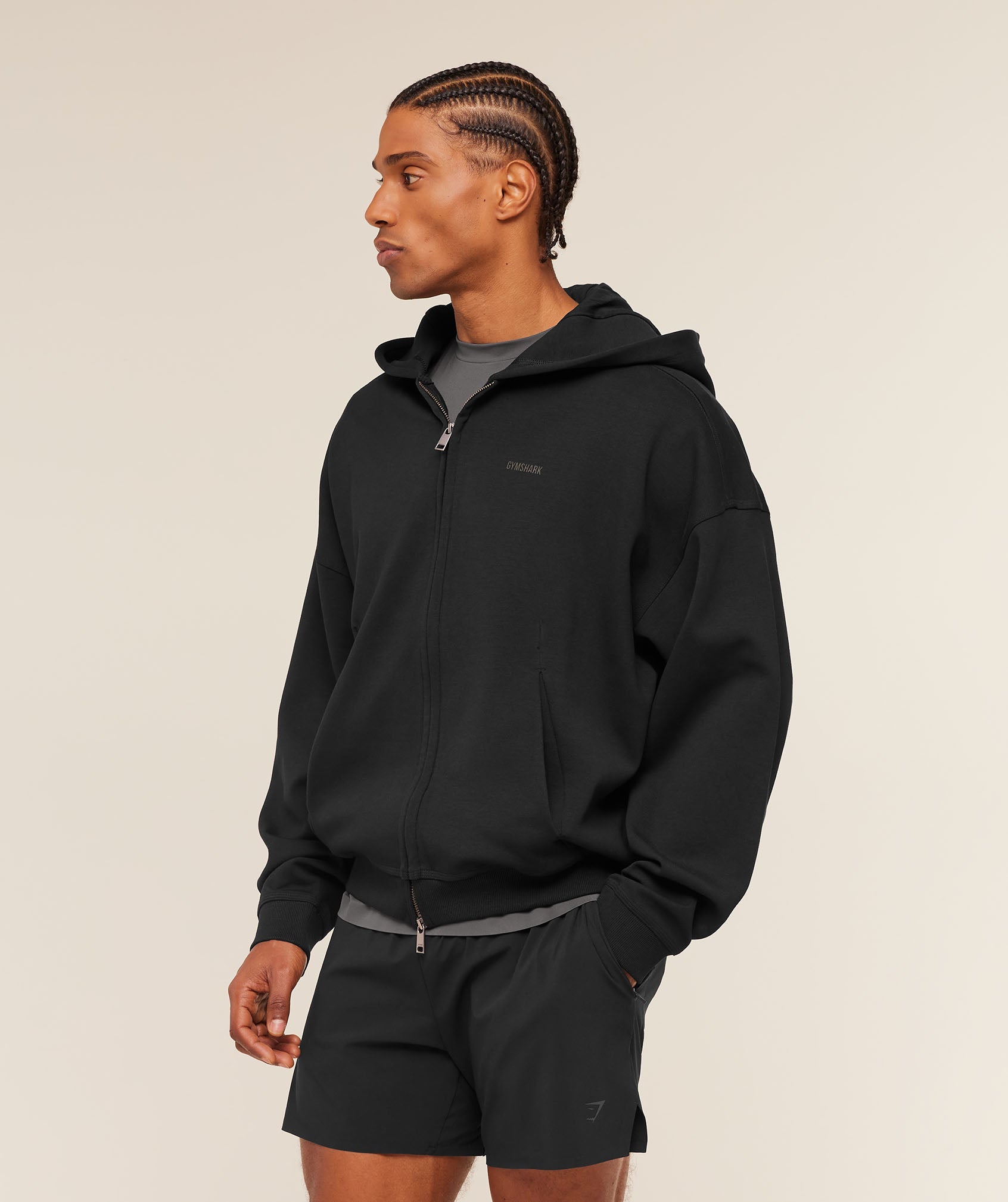 Gymshark Evolve Lightweight Zip Through Hoodie 'Black