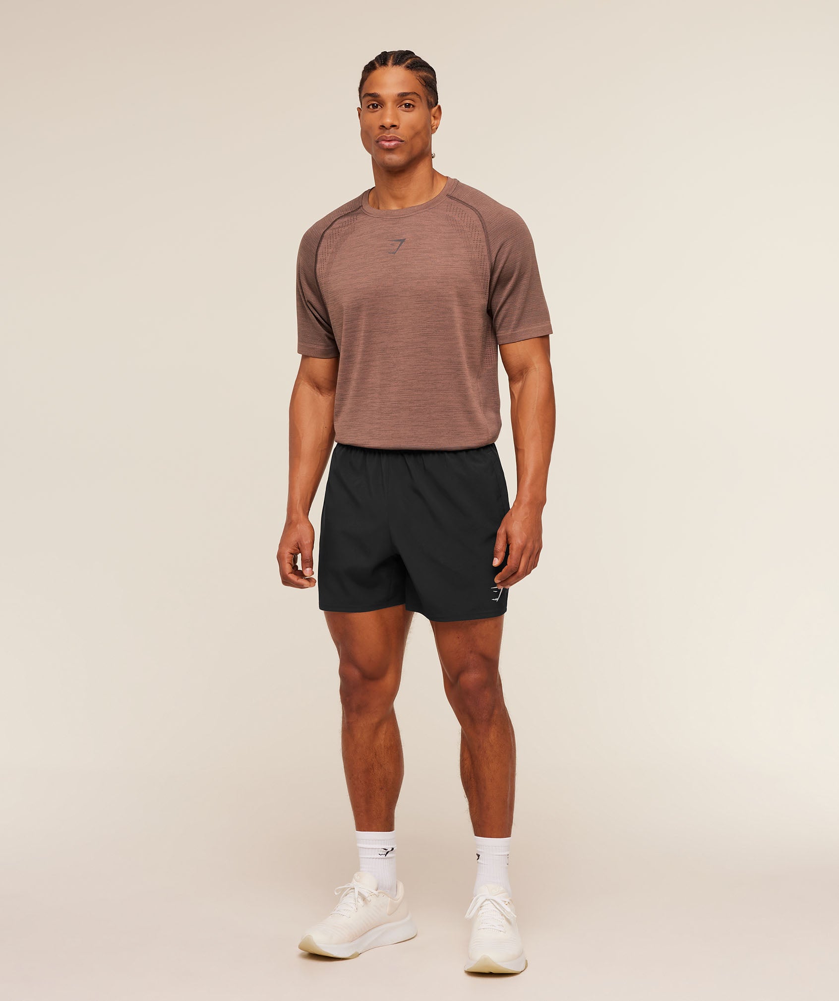 Gymshark Vital Seamless T-Shirt 'Taupe Brown Cool Brown'