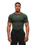 Gymshark Shadow Seamless T Shirt - Trail Green
