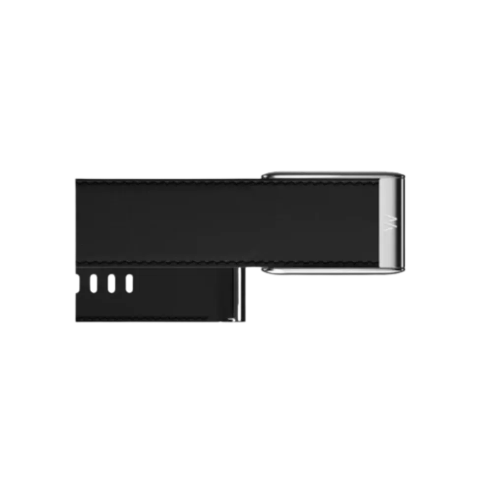 Whoop 5.0 Leatherluxe Tapered Black with Titanium Band (Strap Only)