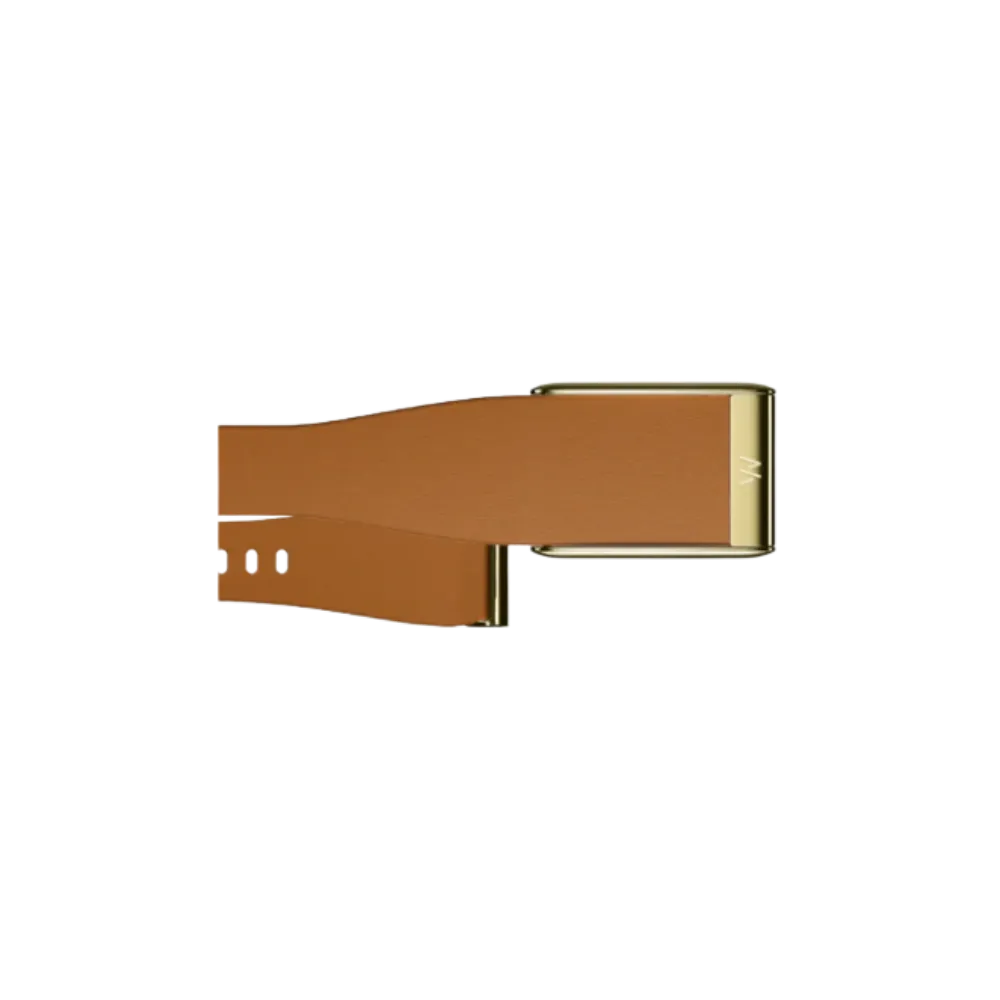 Whoop 5.0 Leatherluxe Tapered Camel with Gold Band (Strap Only)