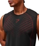 Gymshark Apex Seamless Tank - Black/Carmine Red