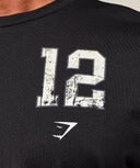 Gymshark Collegiate Graphic T-shirt - Black