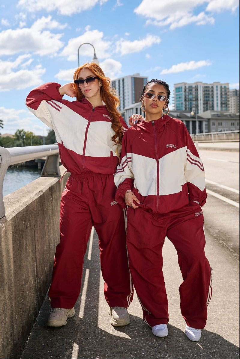 Young La W5166 - Vintage Windbreaker 'Burgundy'
