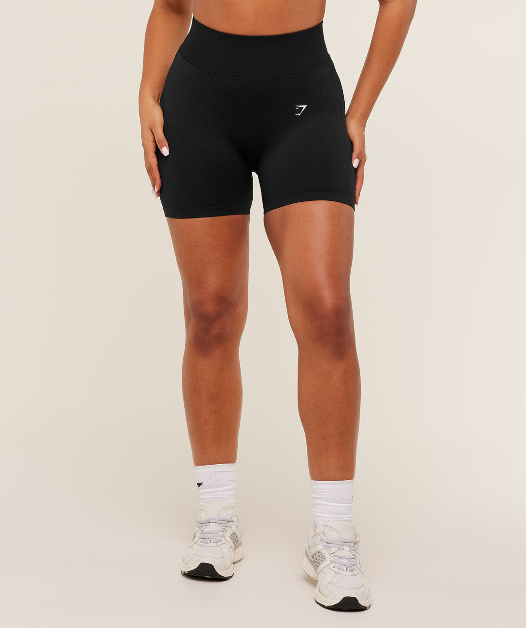 Gymshark Lift Seamless High-Rise Shorts 'Black Black Marl'