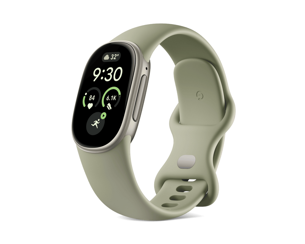 Google Fitbit Edge 'Satin Pyrite Aluminum Case / Olive Active Band'