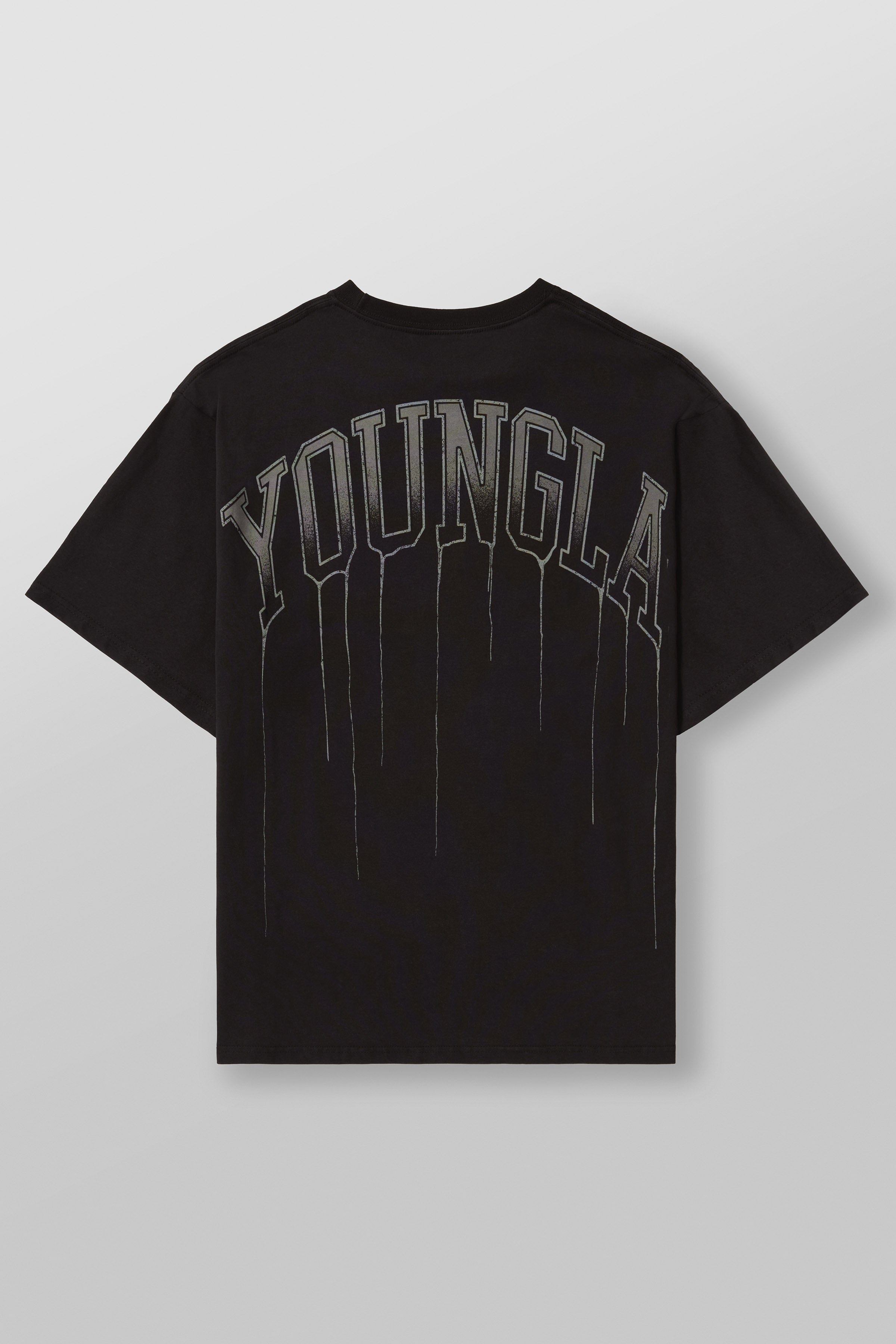 Young La W428 - Drip Oversized Tee 'Black Wash'