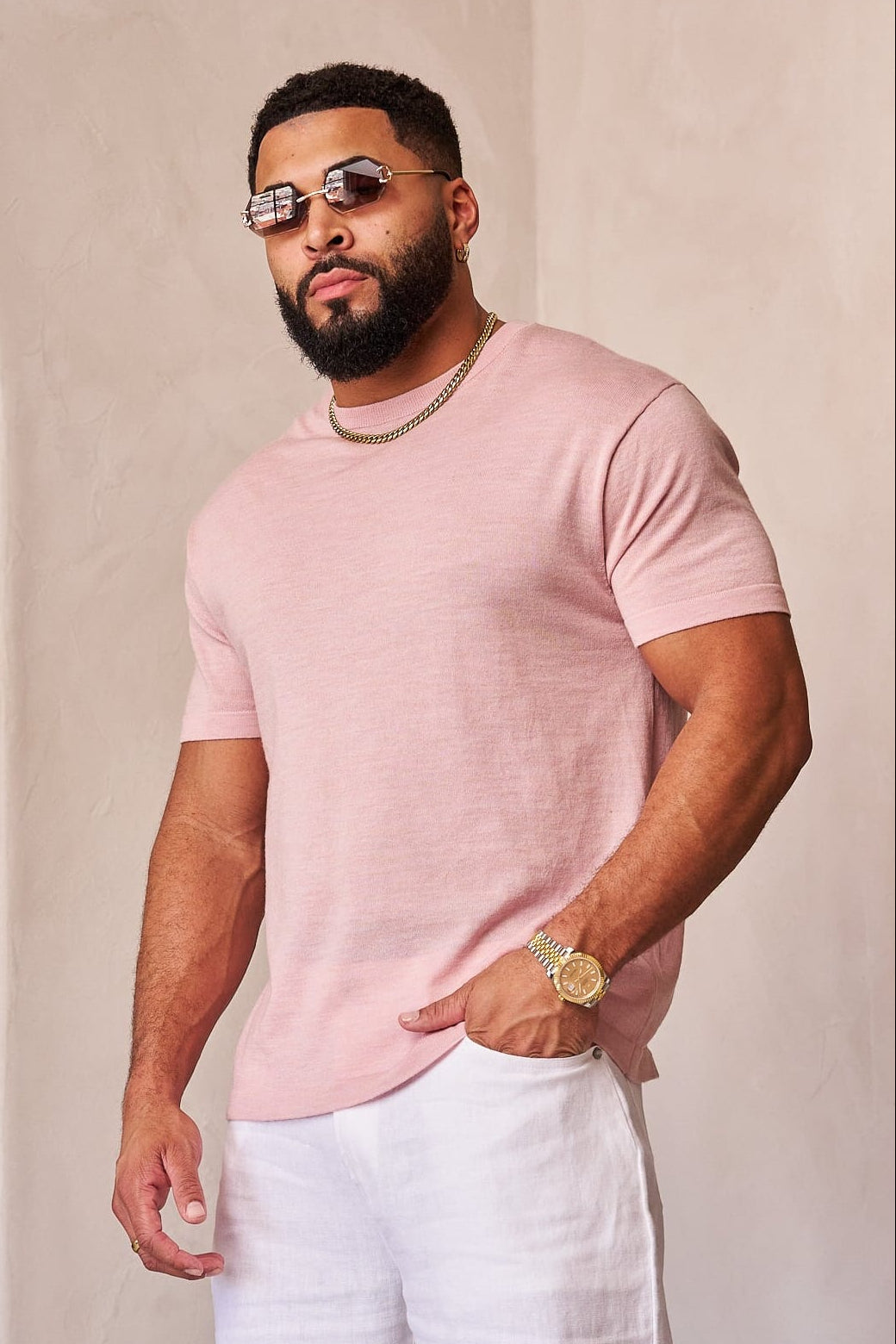 Young La 4331 - Merino Wool Tees 'Pink'