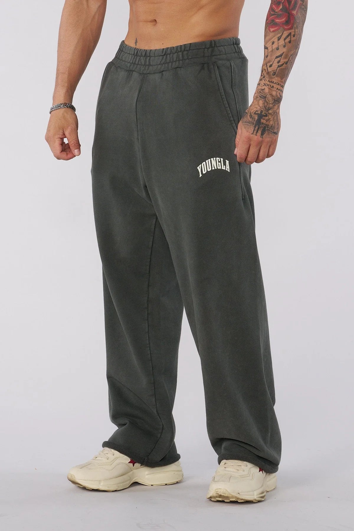 Young La 2088 - New Wave Baggy Sweats 'Black Wash'